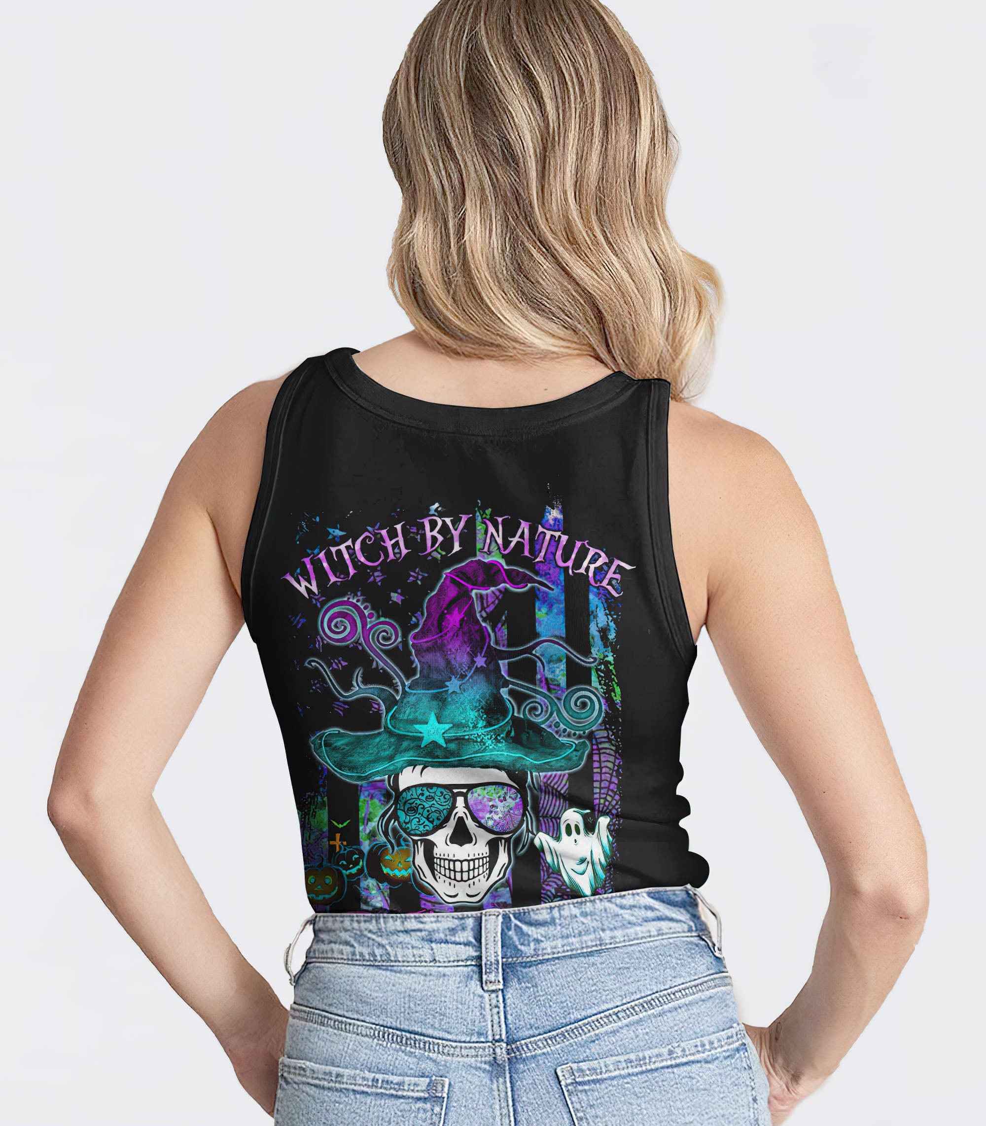 witch-by-nature-messy-bun-skull-all-over-print-tank-top