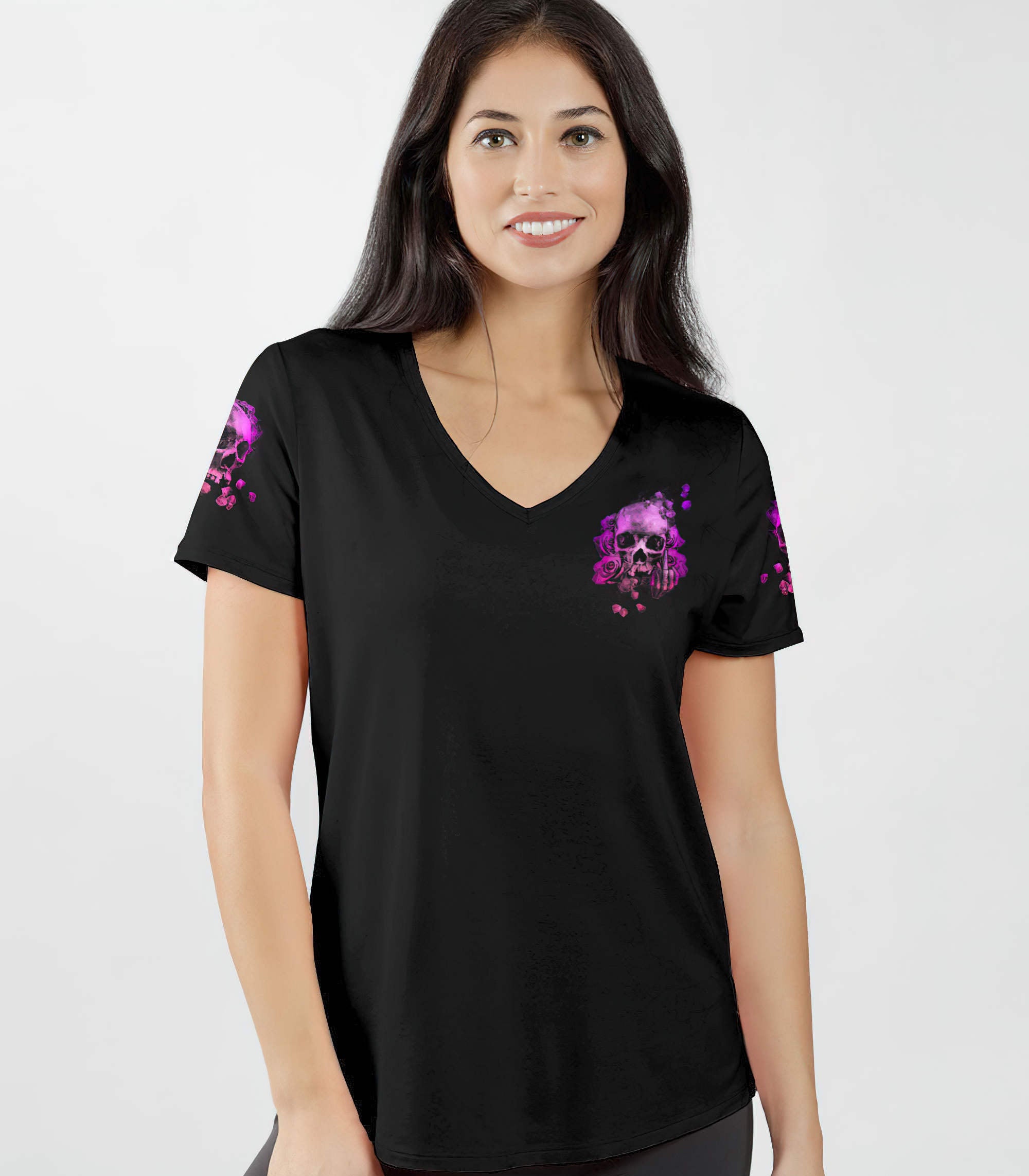 im-not-a-b-skull-rose-all-over-print-women-v-neck-t-shirt