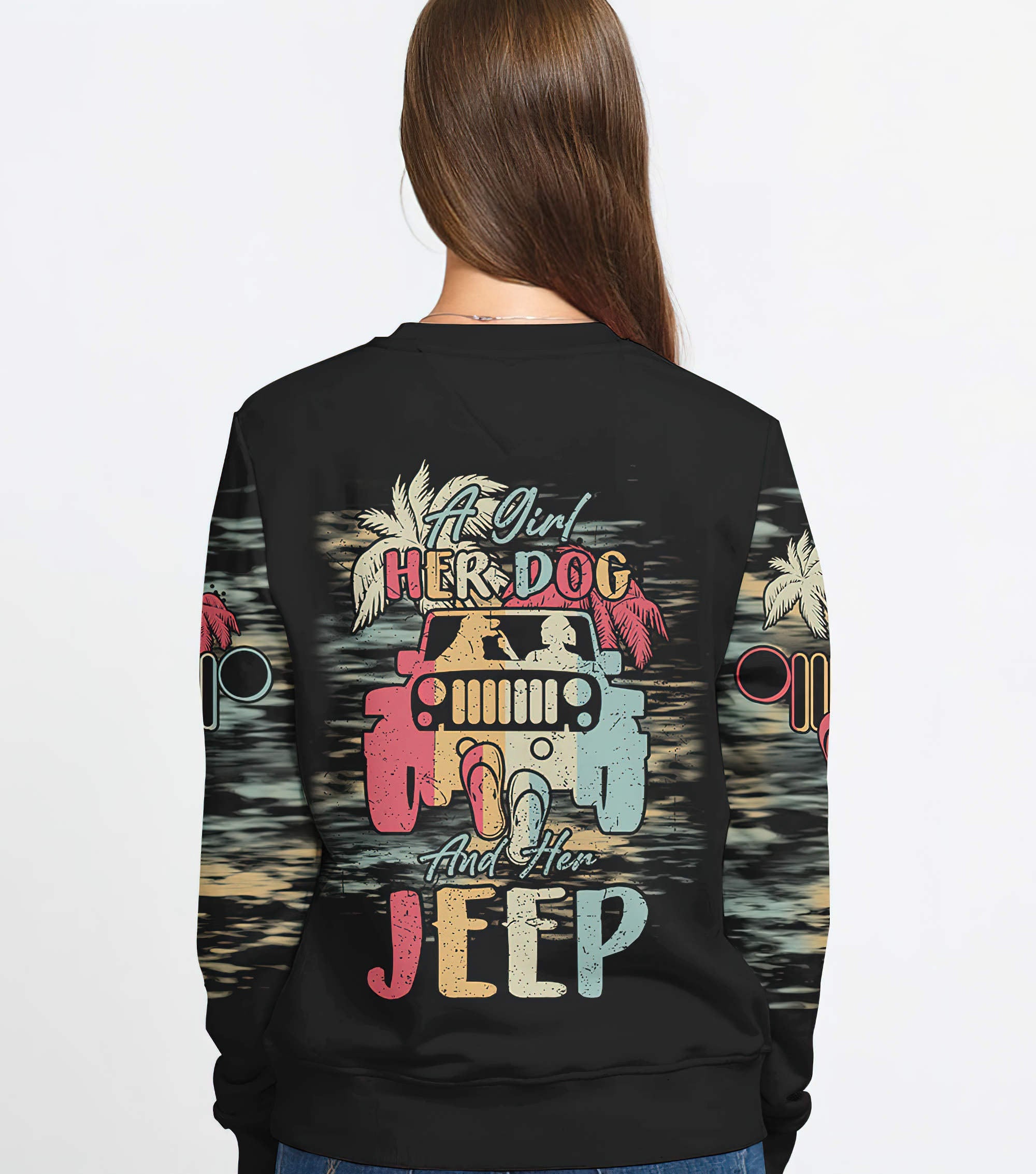 a-girl-her-dog-and-her-jeep-retro-beach-sweatshirt