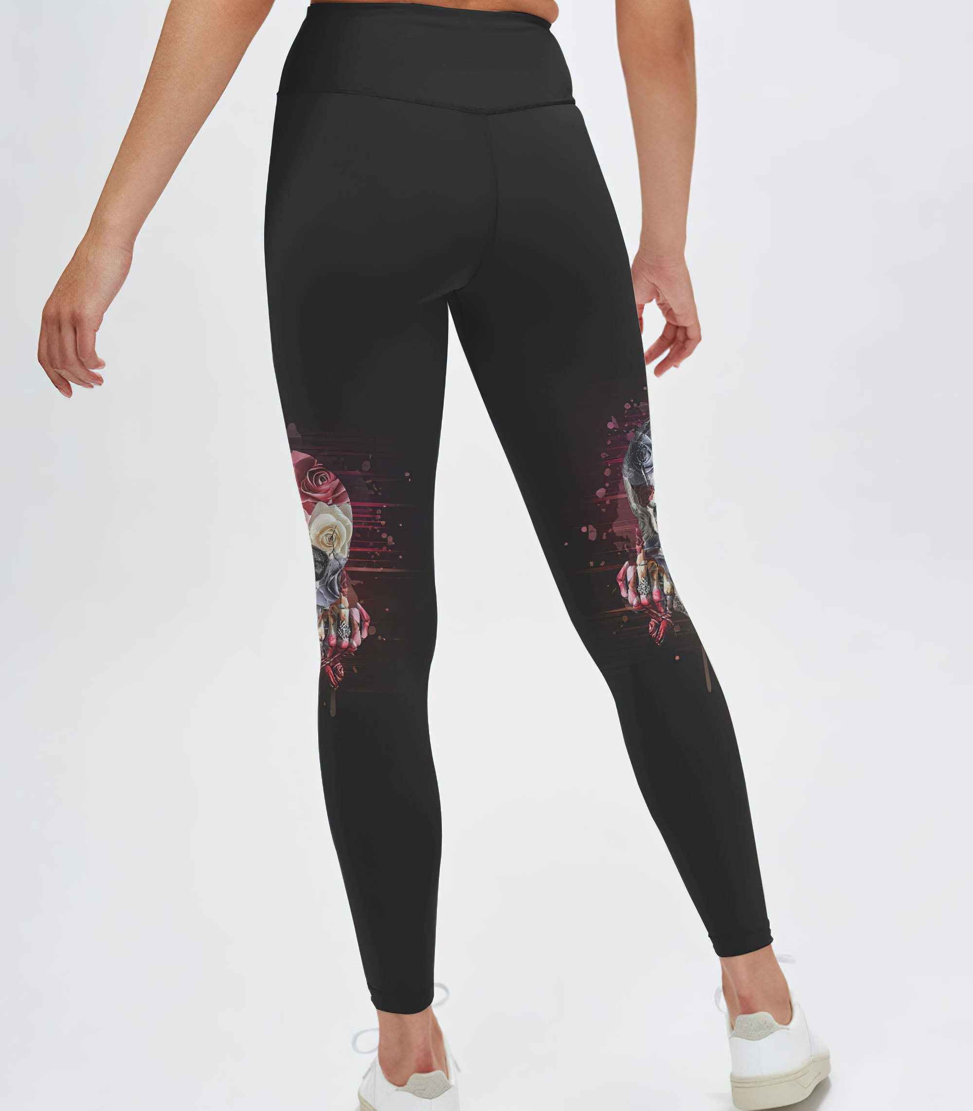 i-dont-have-an-attitude-flower-skull-all-over-print-leggings