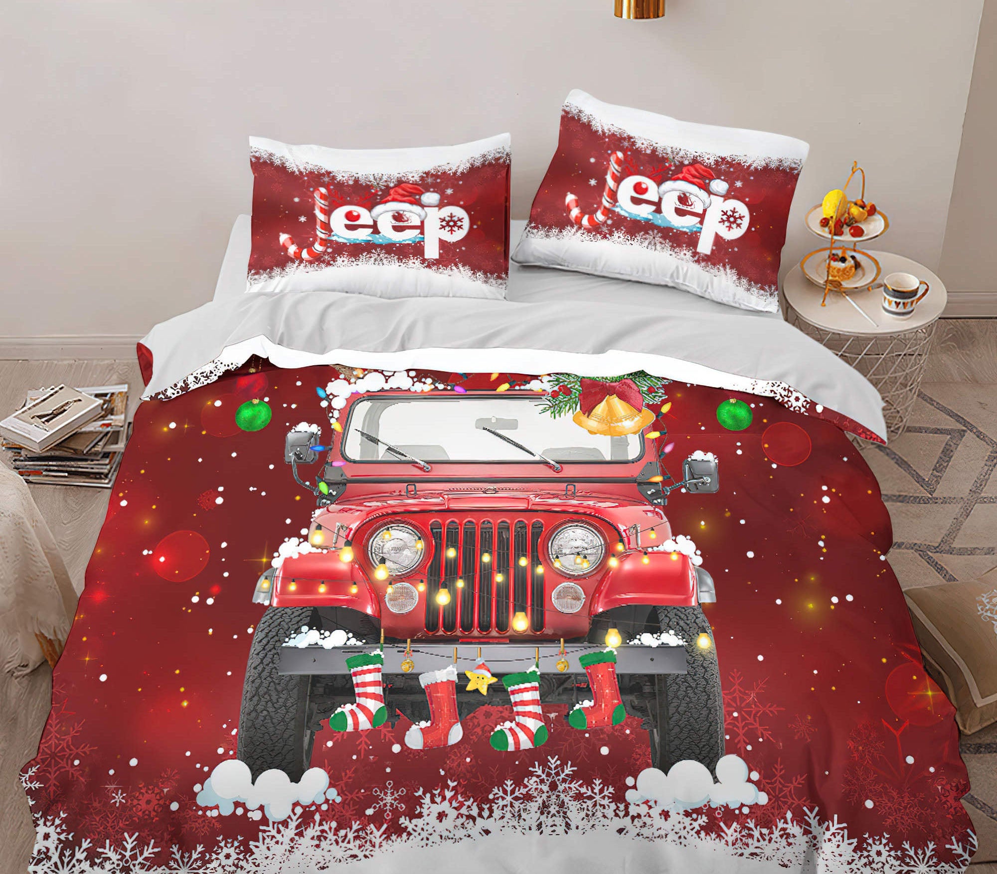 jeep-christmas-new-bedding-set