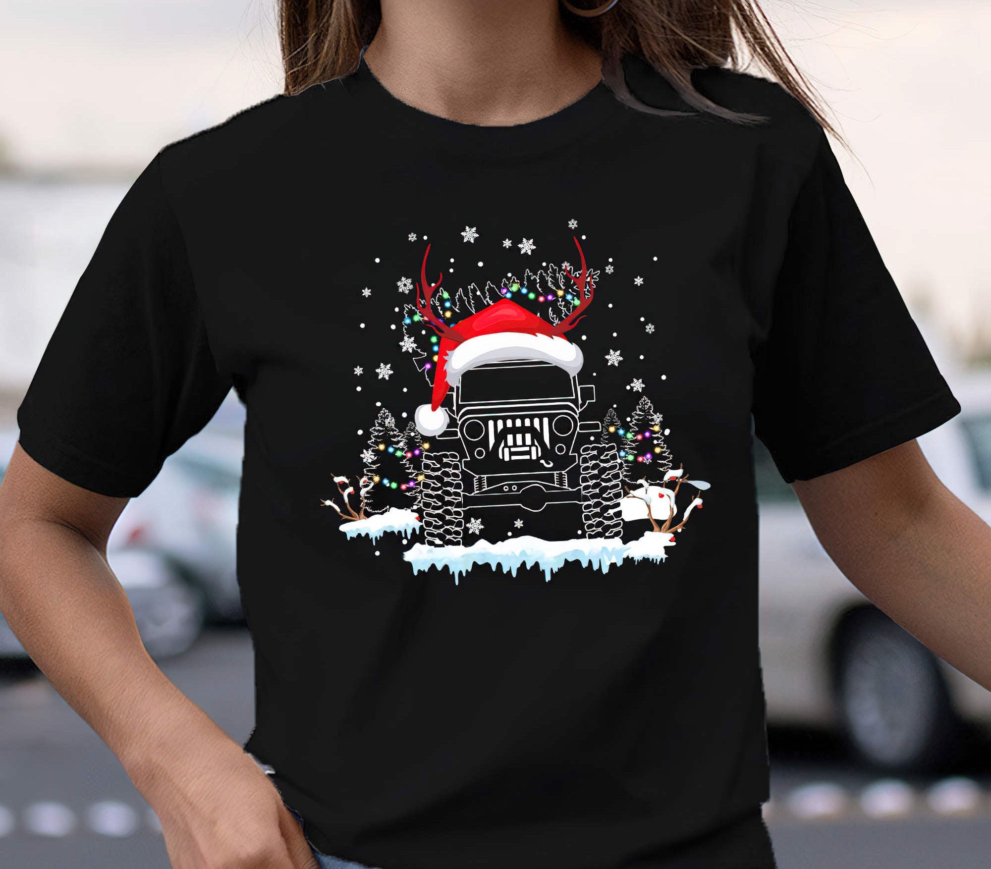 jeep-christmas-with-snow-1-sided-t-shirt