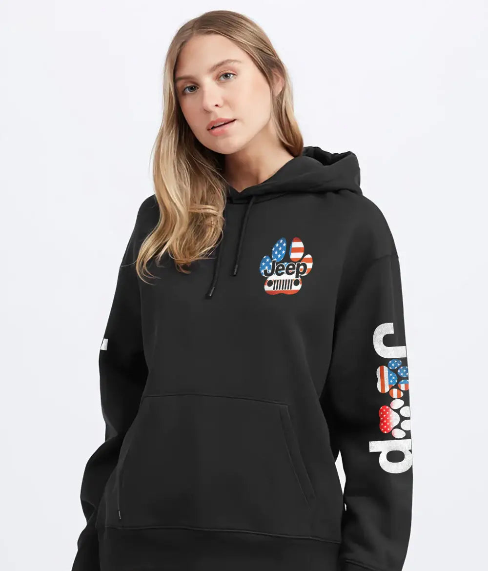 easily-distracted-by-jeeps-and-dogs-flag-hoodie