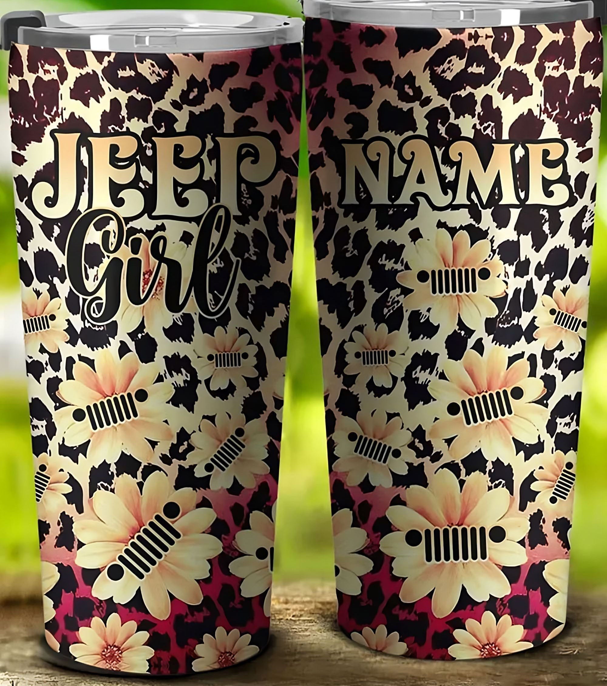 personalized-jeep-leopard-flower-tumbler