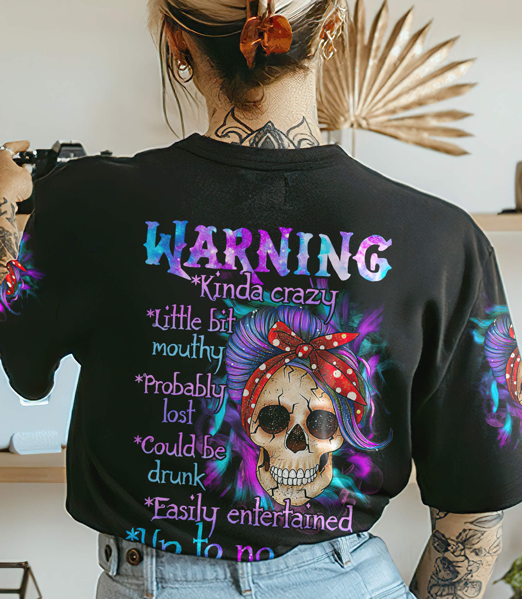 warning-kinda-crazy-messy-bun-skull-all-over-print-t-shirt