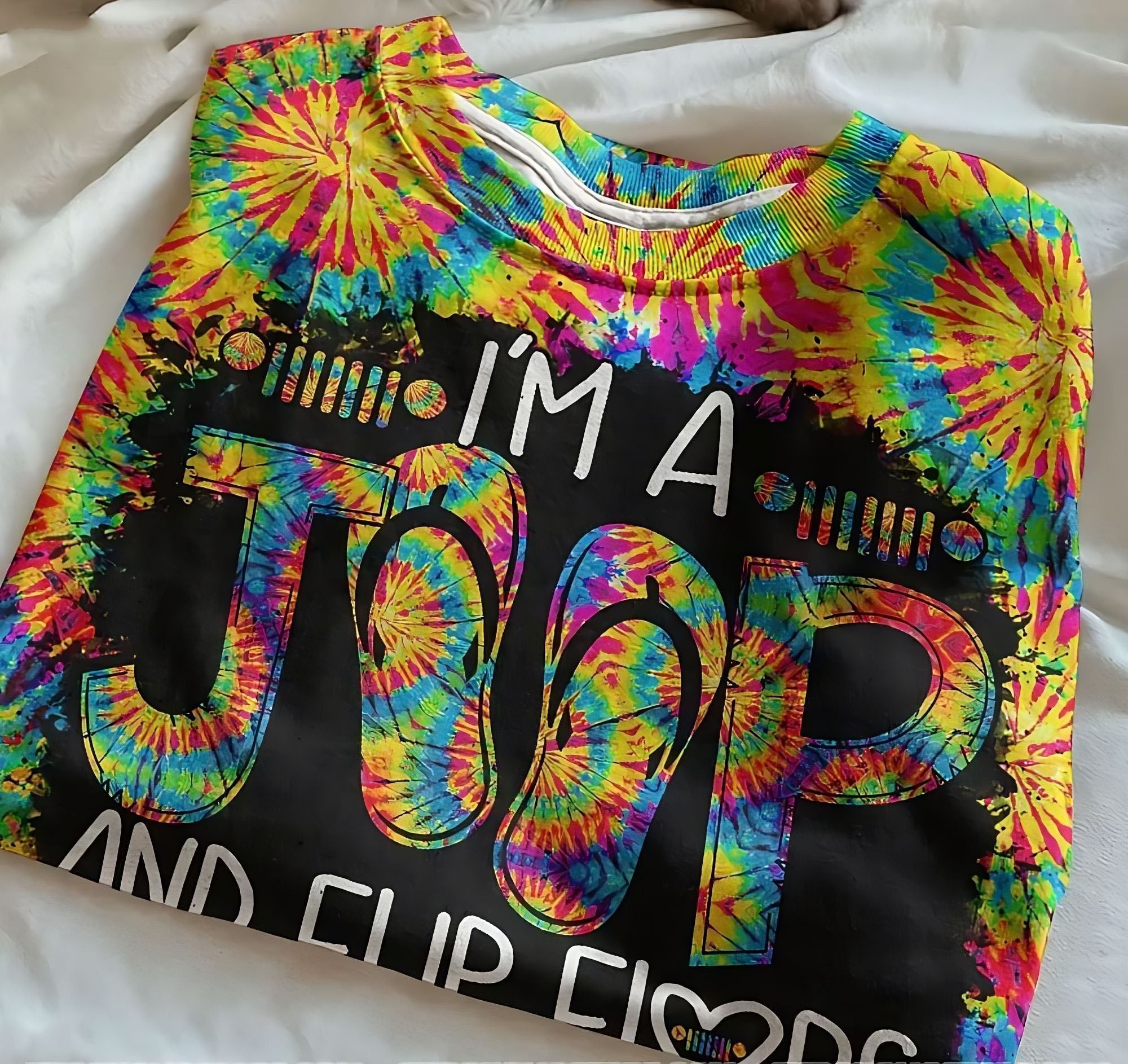 jeep-and-flip-flops-kind-of-girl-tie-dye-all-over-print-t-shirt