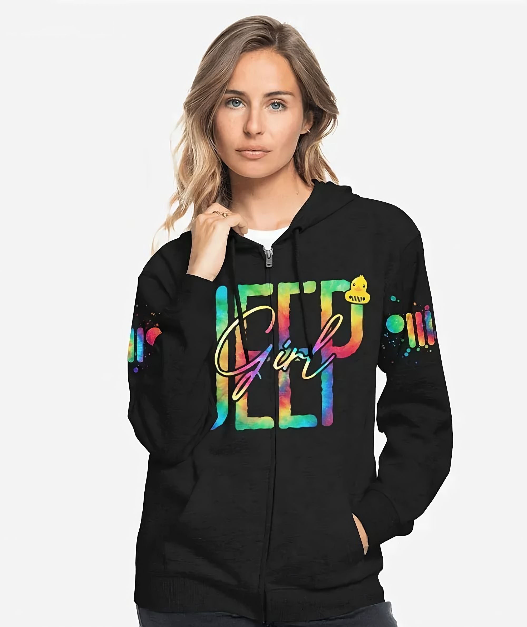 jeep-girl-i-am-who-i-am-duck-tie-dye-all-over-print-hoodie