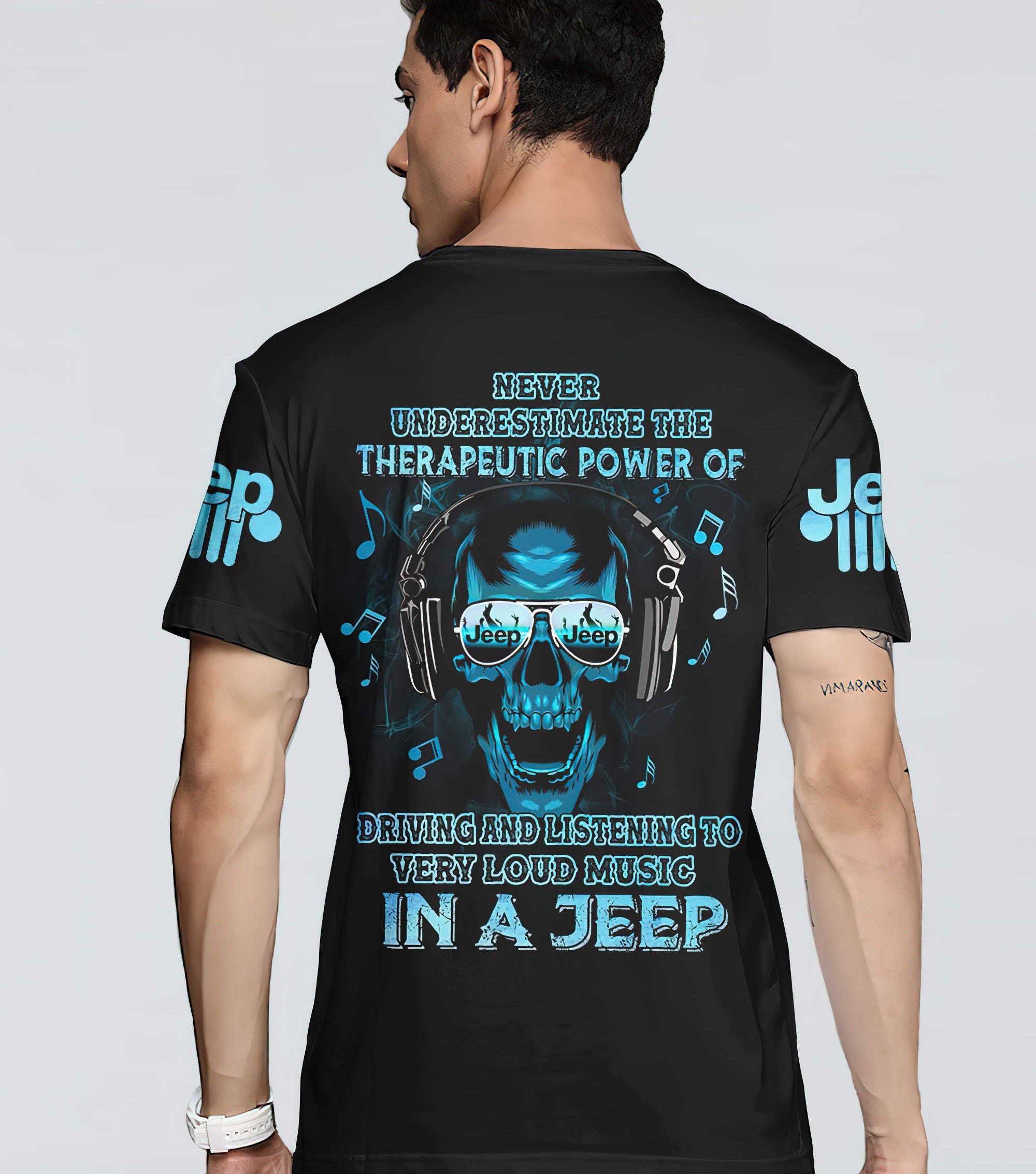 loud-music-in-a-jeep-skull-t-shirt