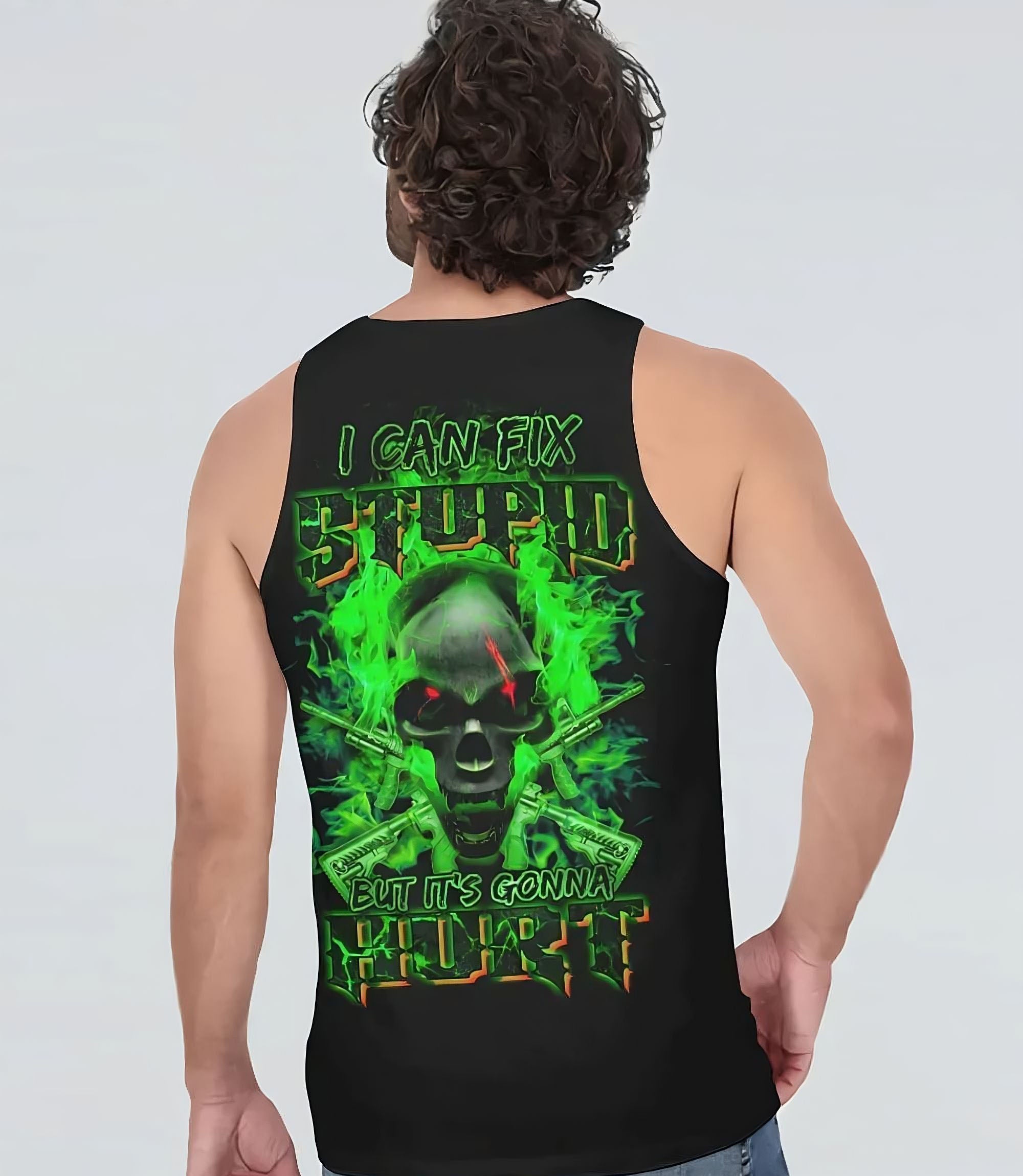 i-can-fix-stupid-flaming-skull-all-over-print-tank-top