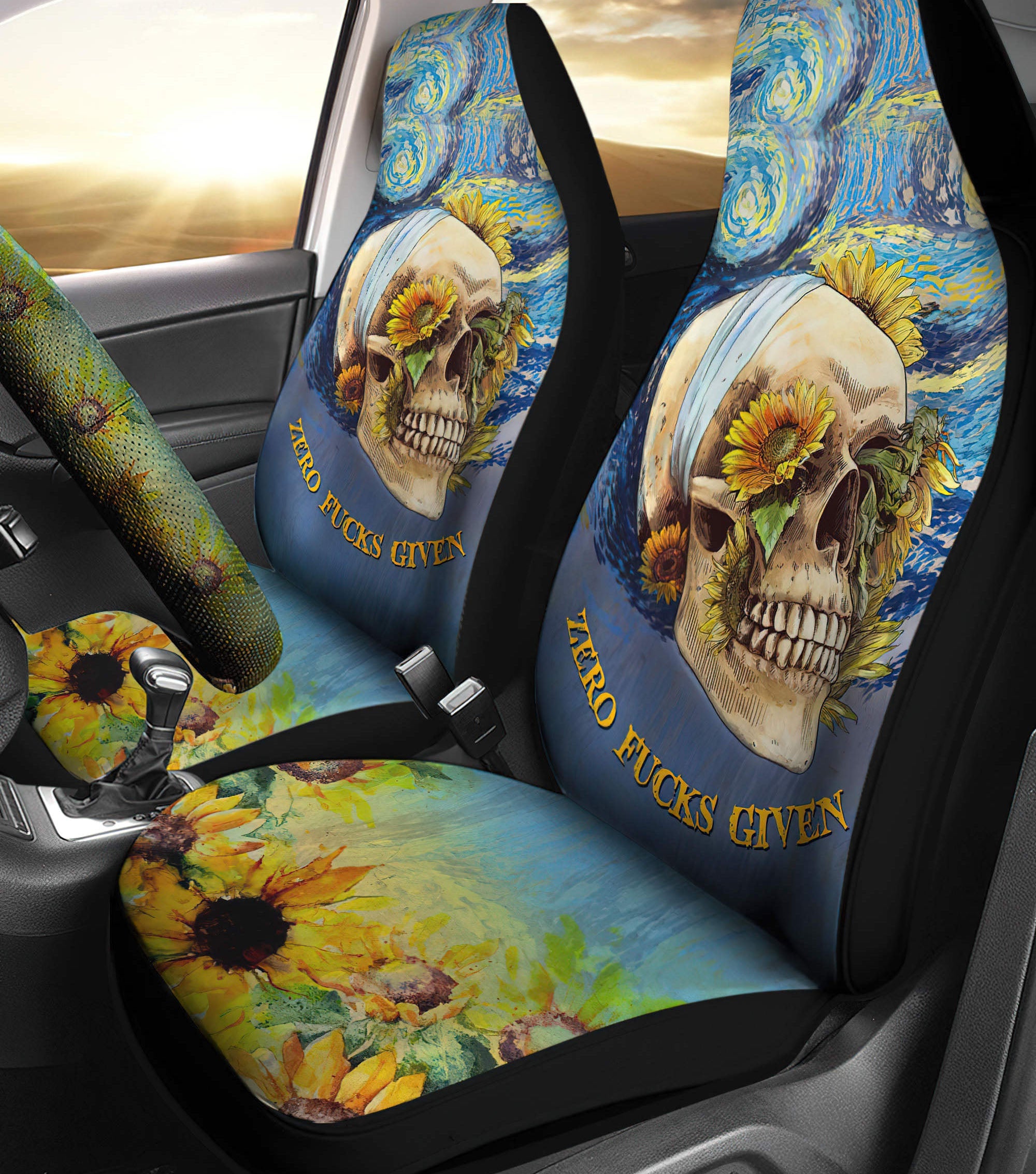 zero-fcks-given-sunflower-skull-automotive-car-seat-cover