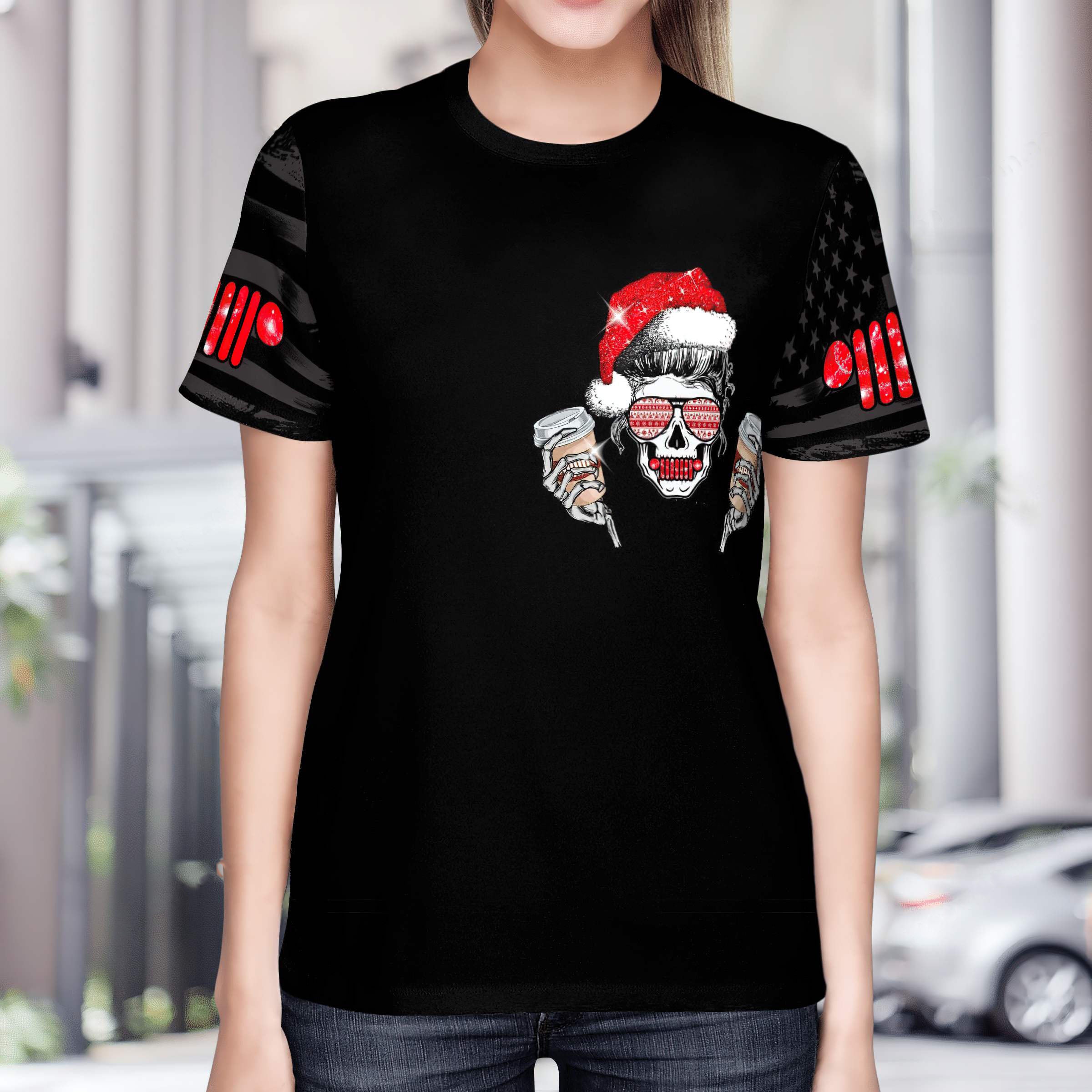 coffee-and-jeep-christmas-t-shirt