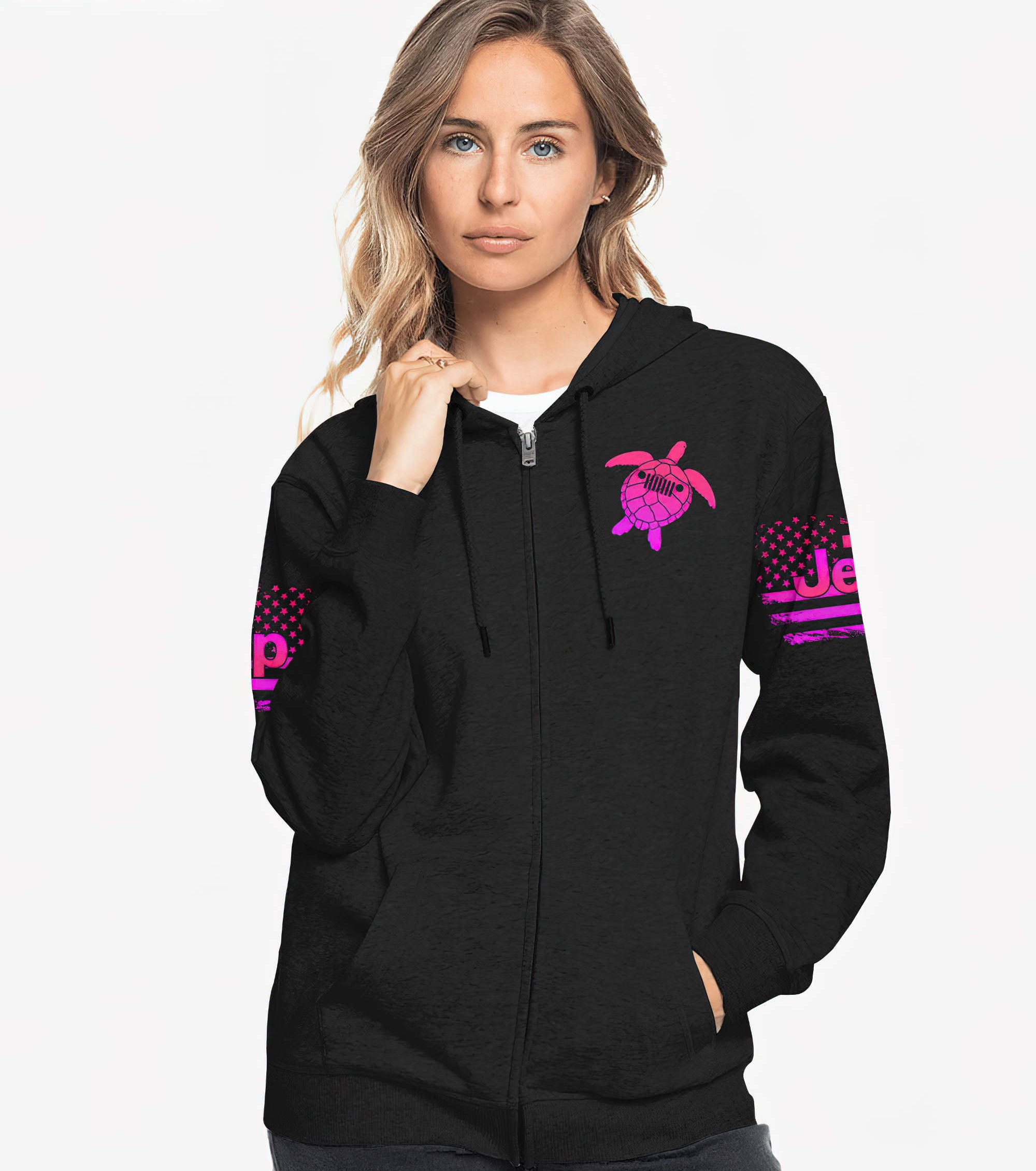 jeep-turtle-pink-flag-hoodie