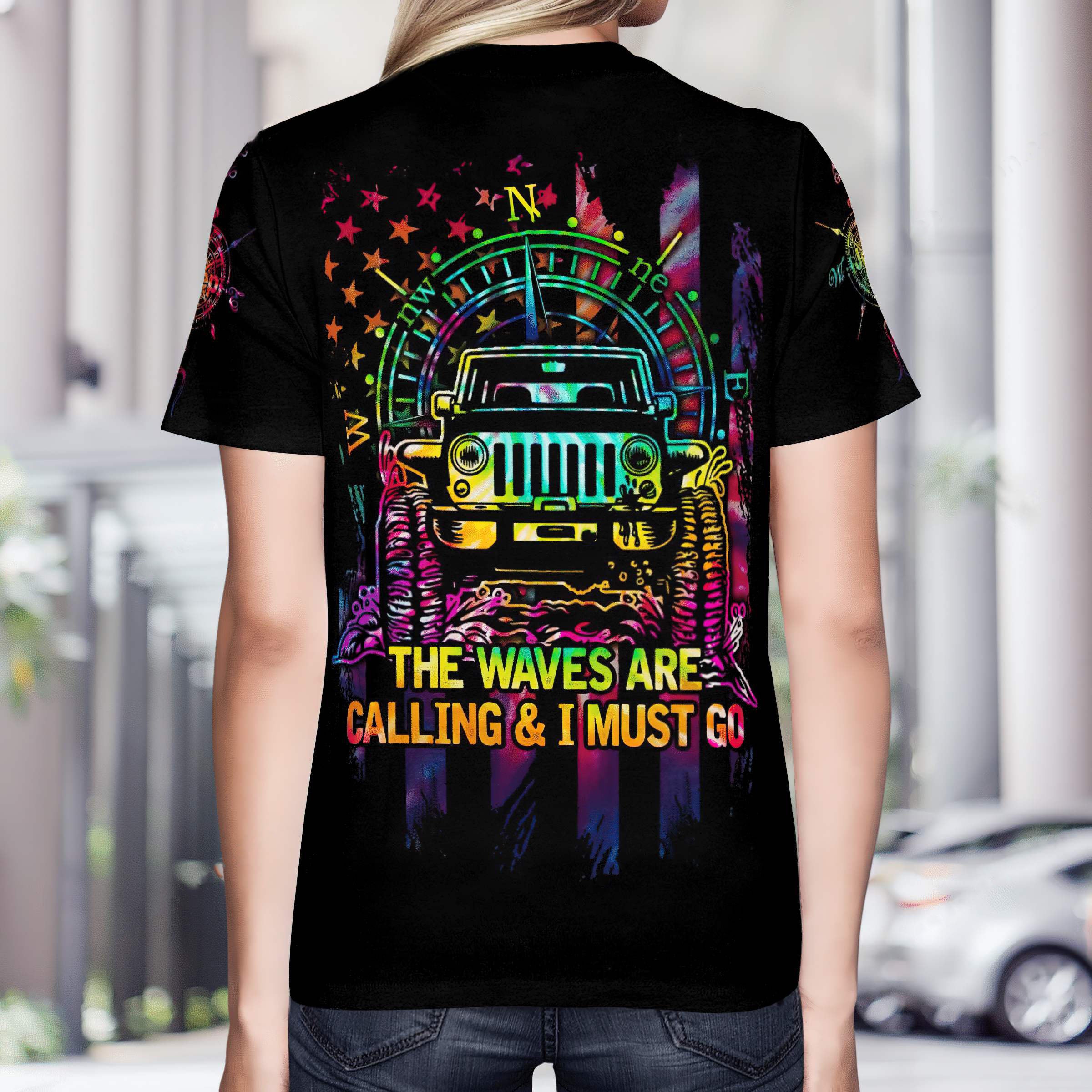 the-waves-jeep-christmas-t-shirt