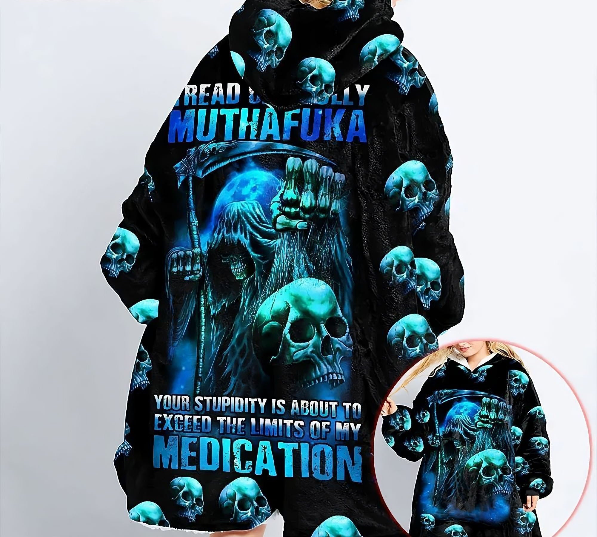 tread-carefully-skull-sherpa-blanket-hoodie-wearable-blanket-hoodie