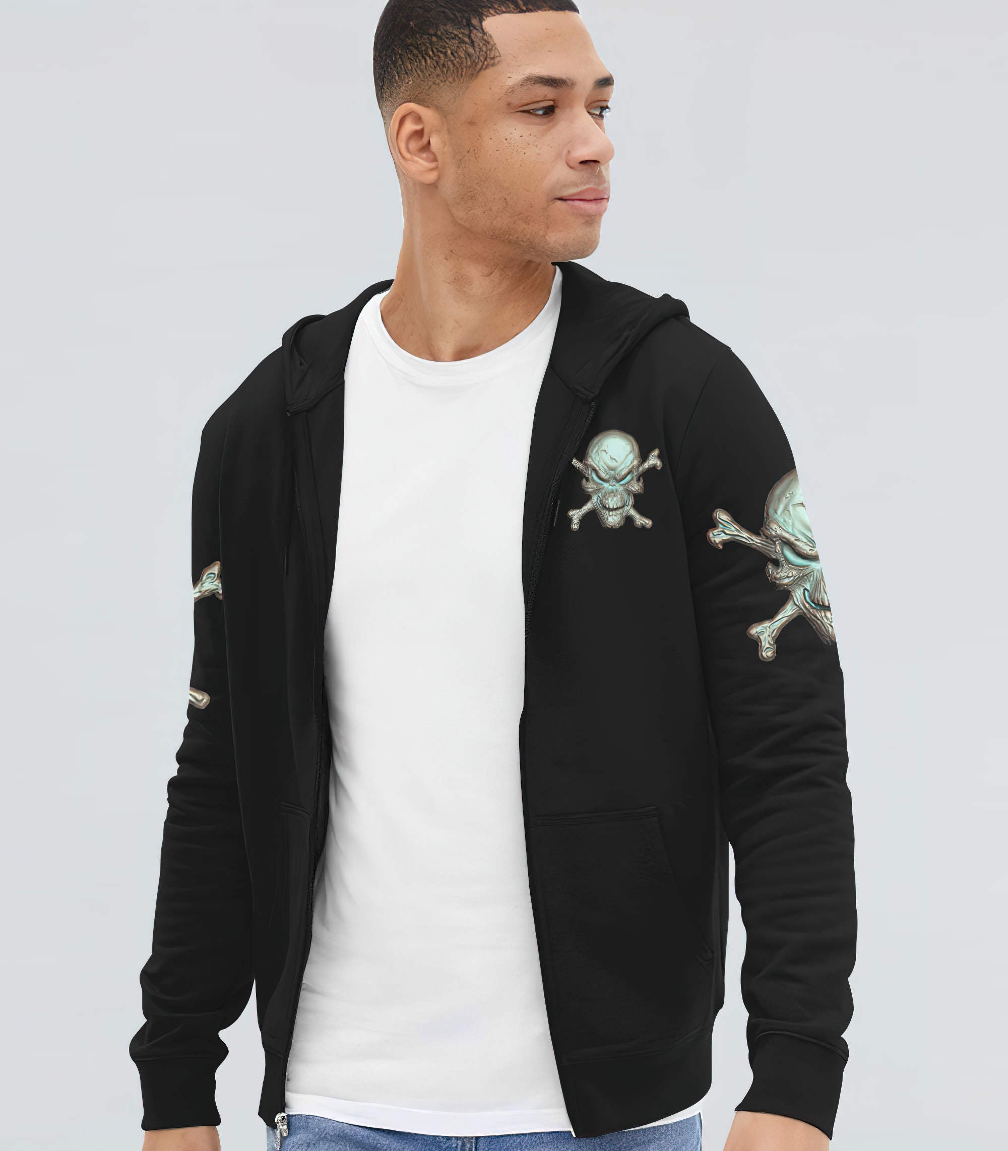 I Can Fix Stupid Metal Skull Bones All Over Print Hoodie