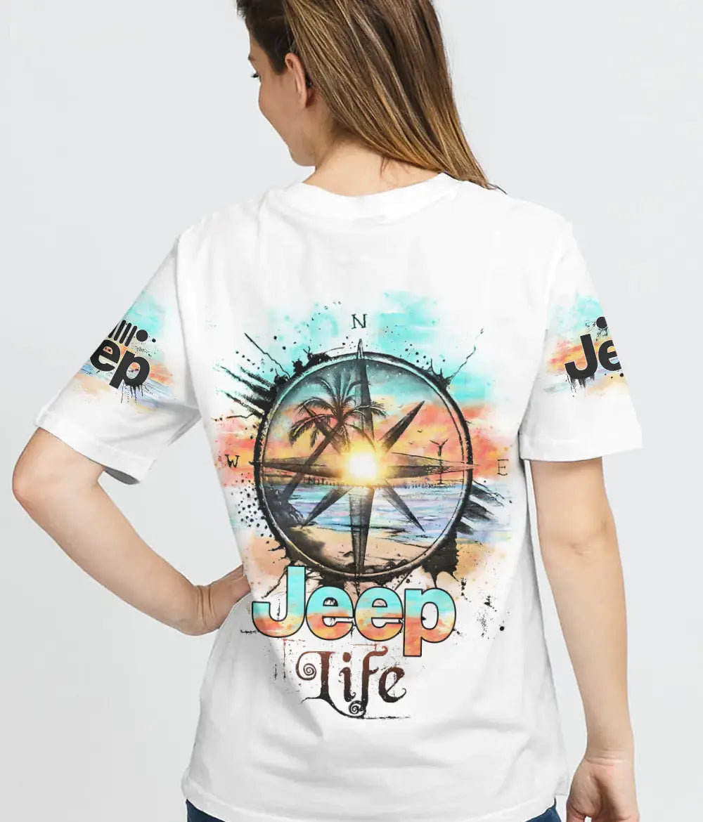 jeep-life-beach-compass-t-shirt