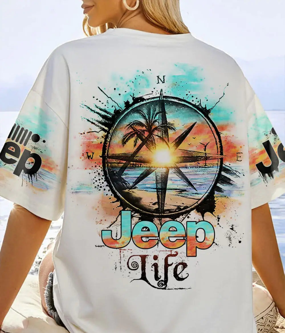 jeep-life-beach-compass-t-shirt