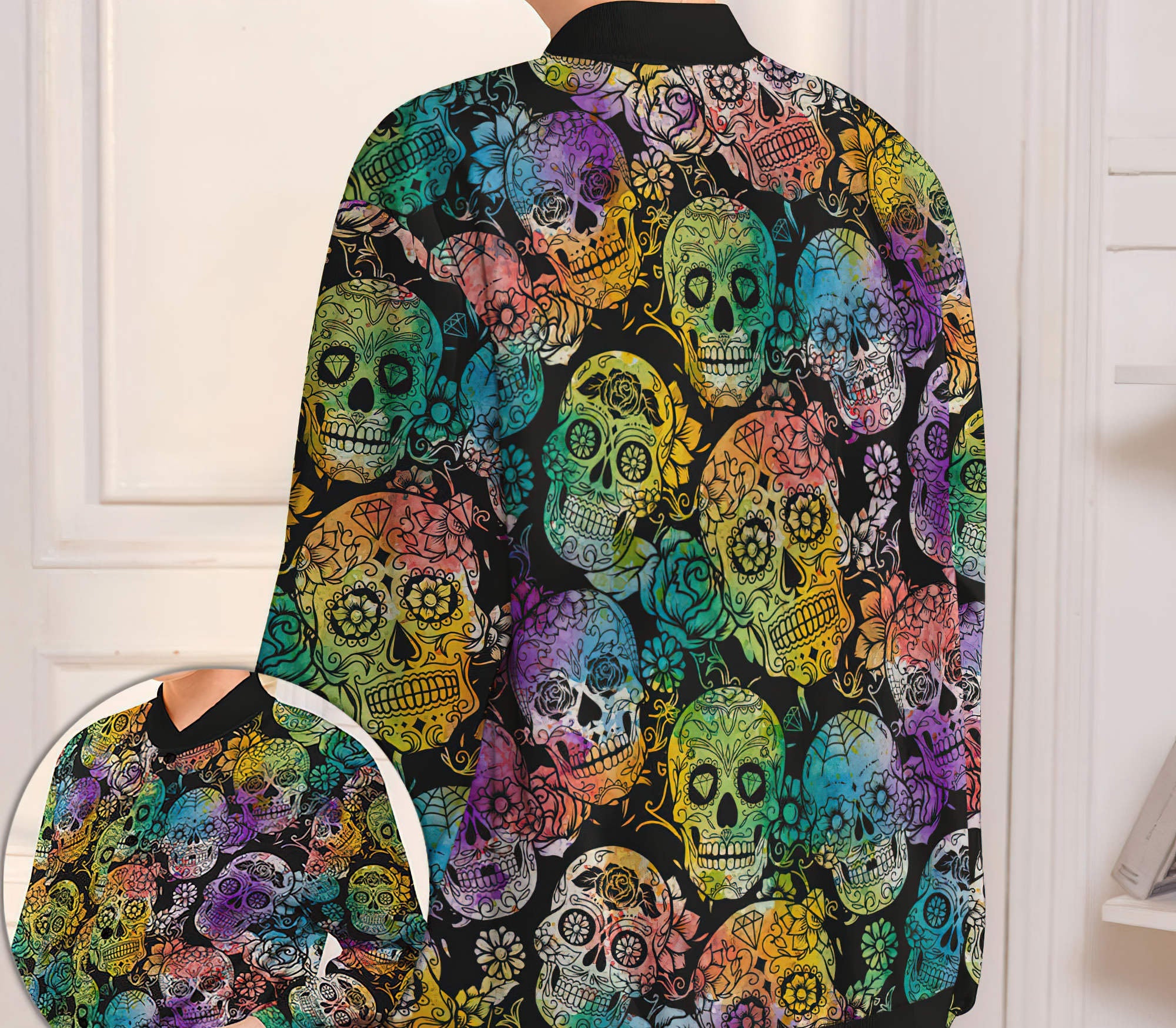 Sugar Skull Bomber Jacket