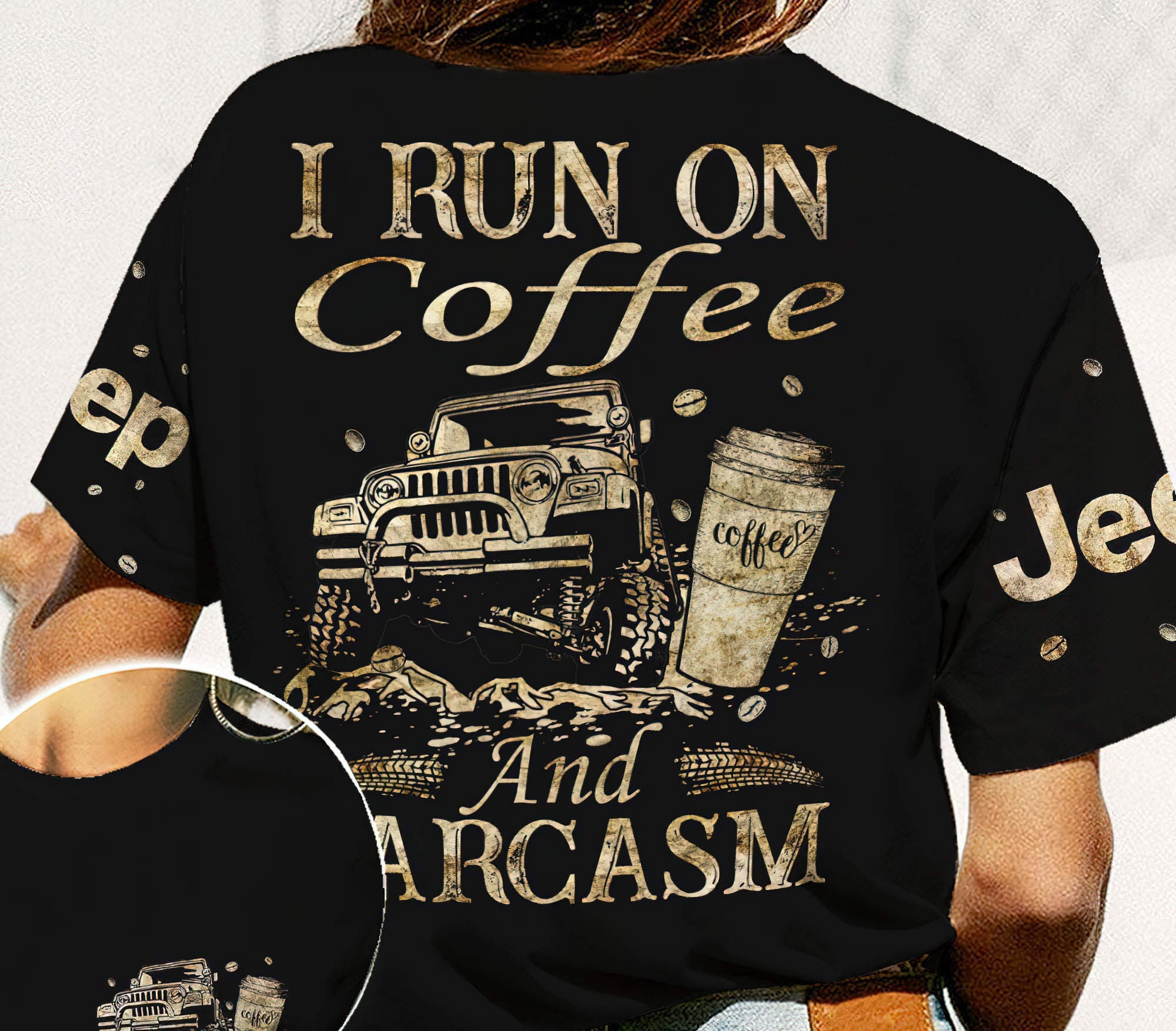 i-run-on-coffee-and-sarcasm-jeep-t-shirt