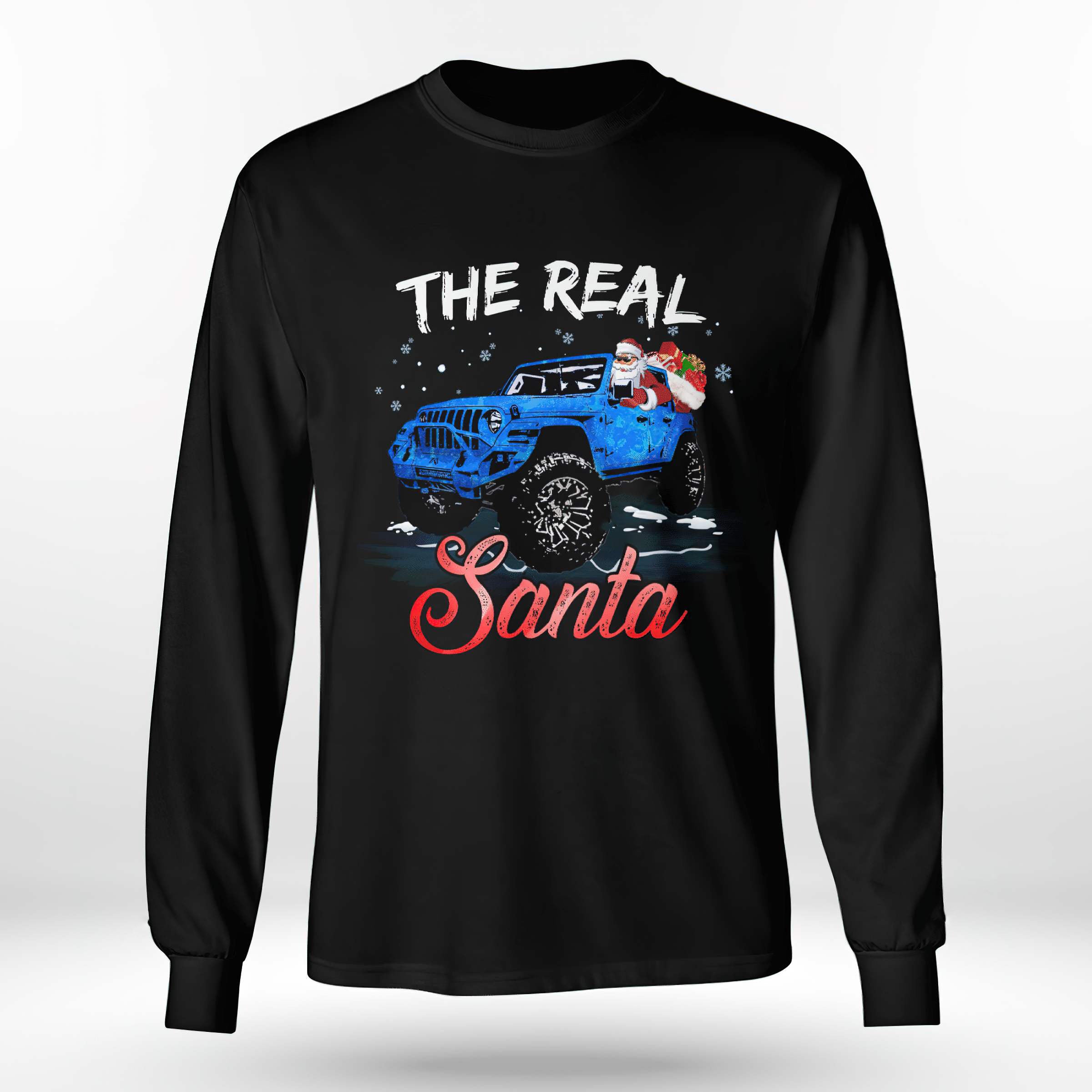 real-santa-jeep-christmas-sweatshirt