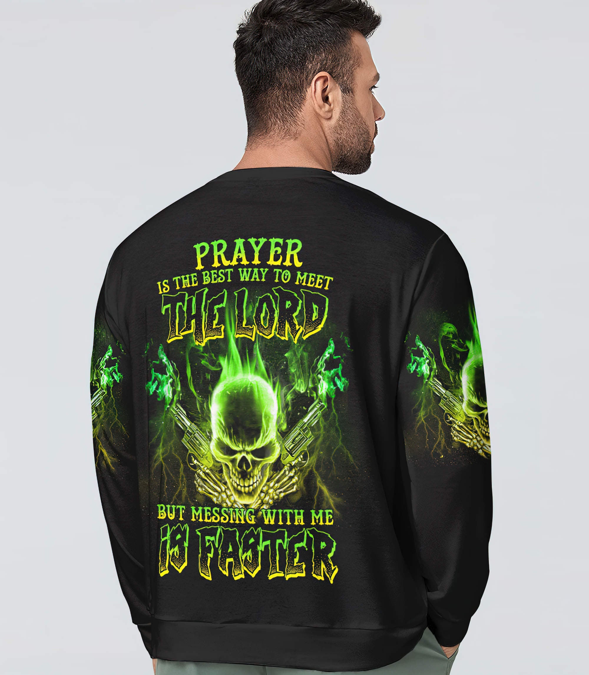 prayer-is-the-best-way-flaming-skull-all-over-print-sweatshirt