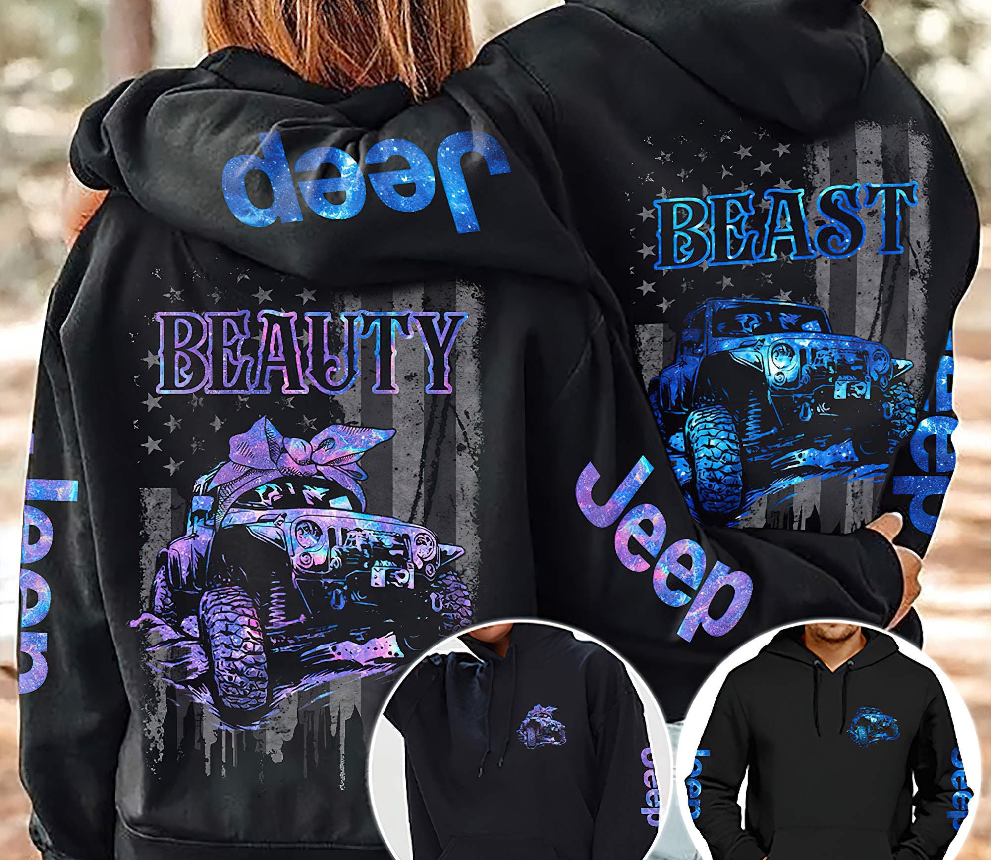 beast-beauty-jeep-off-road-couple-hoodie