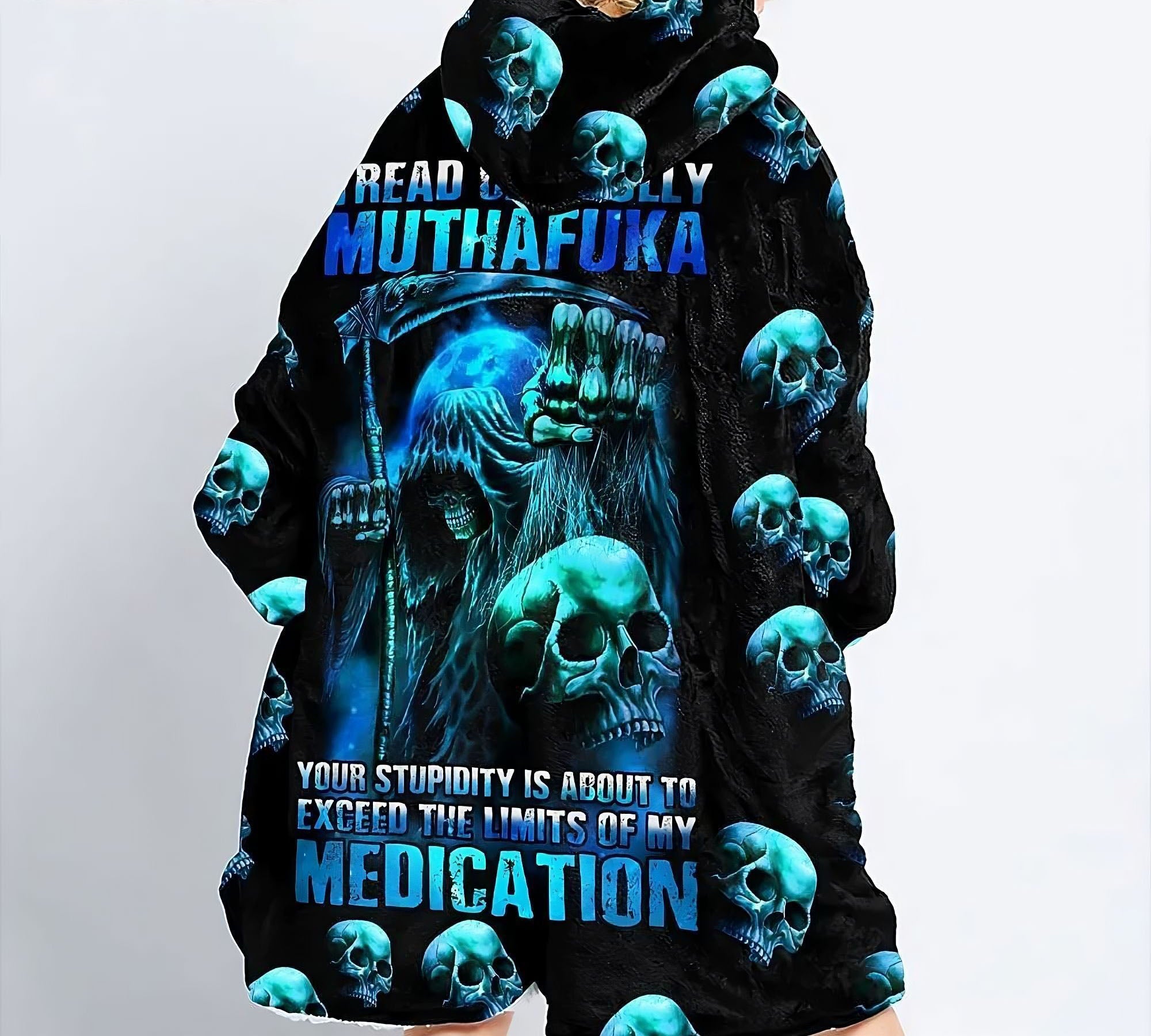 tread-carefully-skull-sherpa-blanket-hoodie-wearable-blanket-hoodie