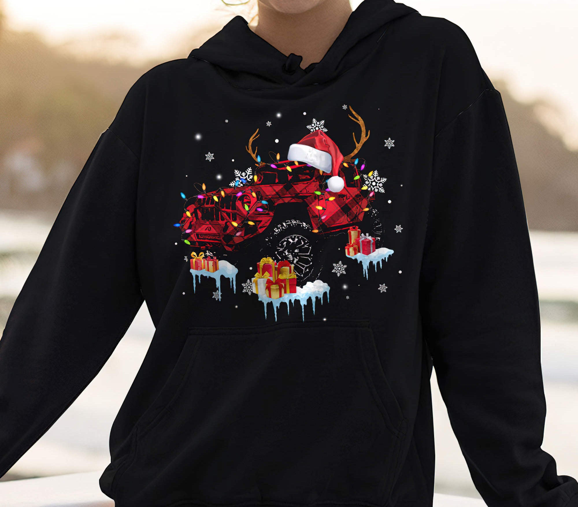 jeep-christmas-light-1-sided-hoodie