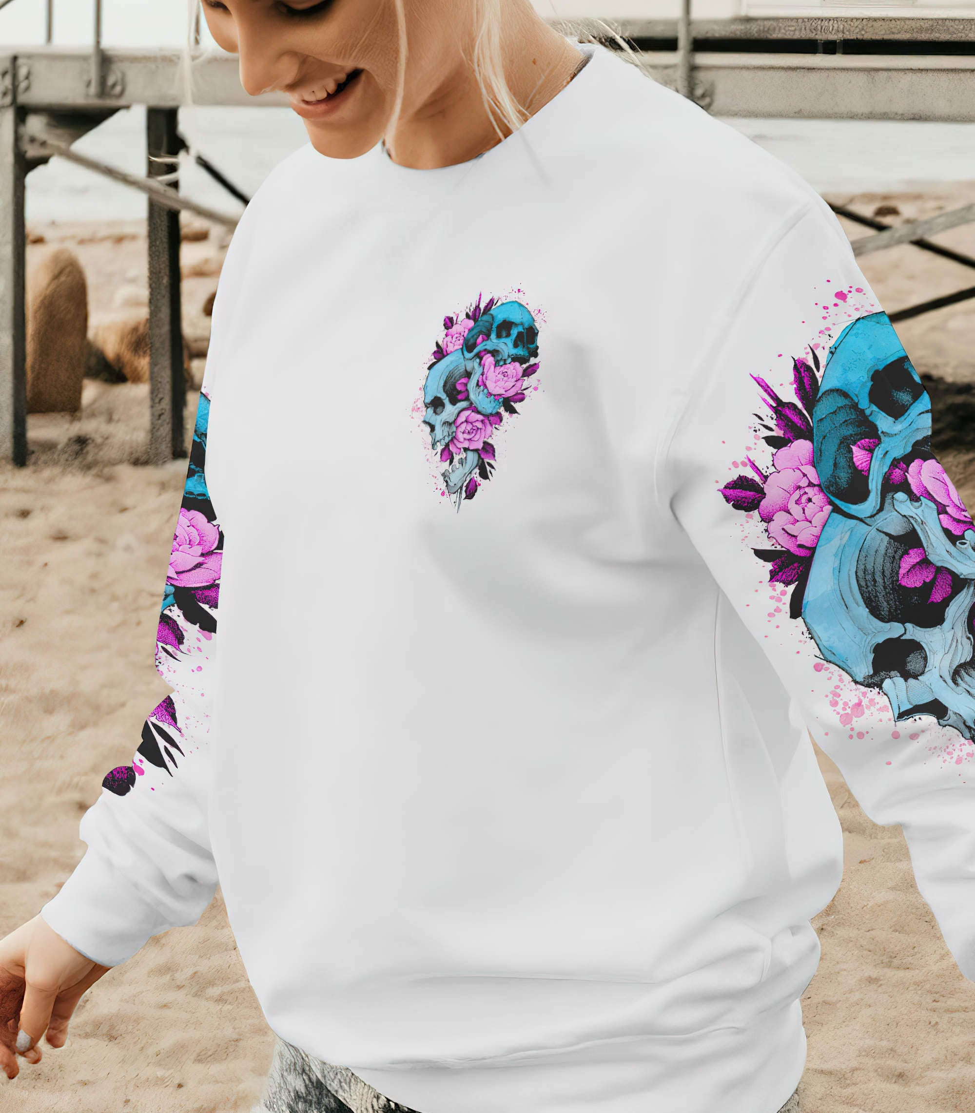 always-a-strong-woman-skull-all-over-print-sweatshirt