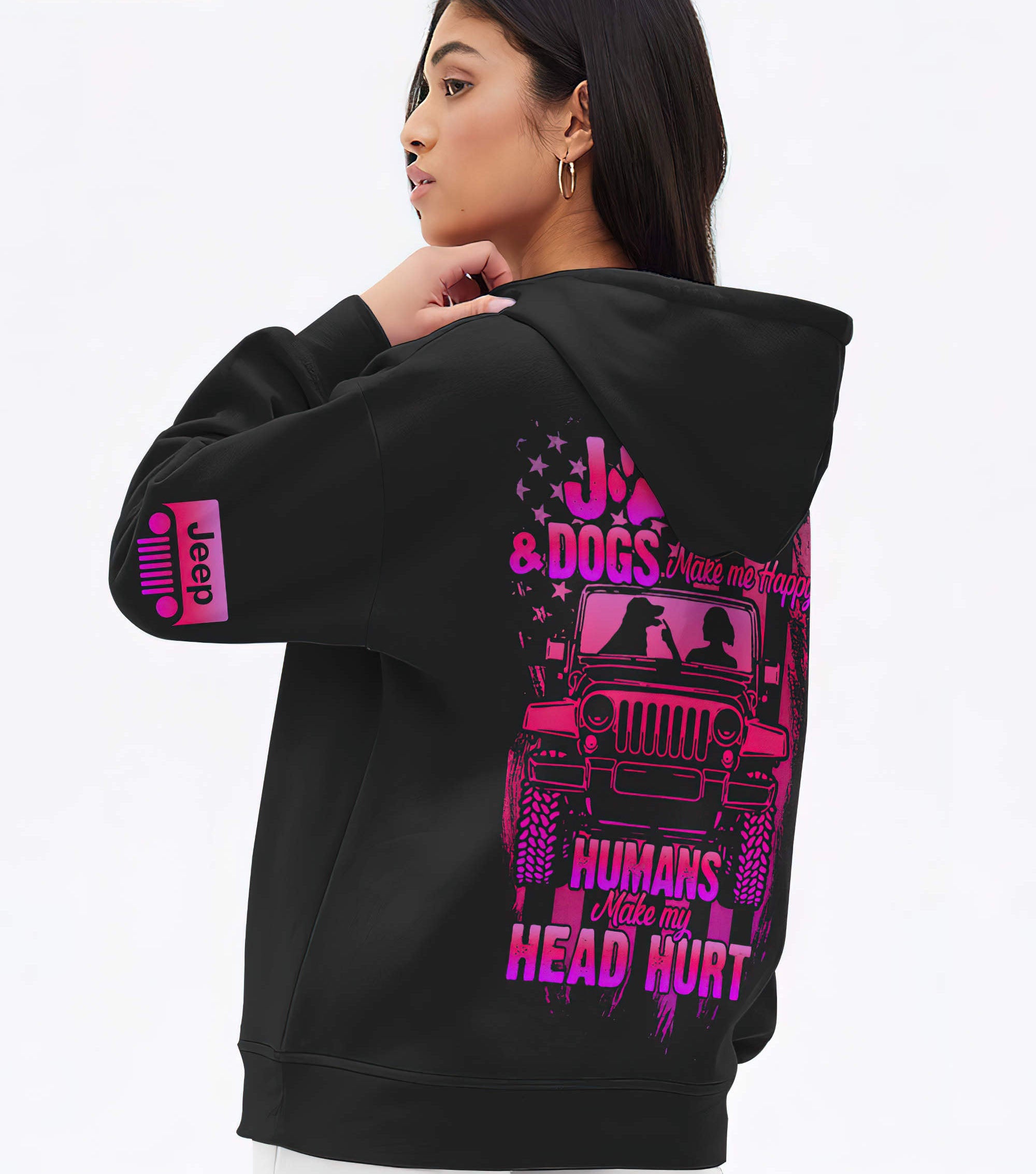 jeep-and-dogs-make-me-happy-pink-flag-hoodie