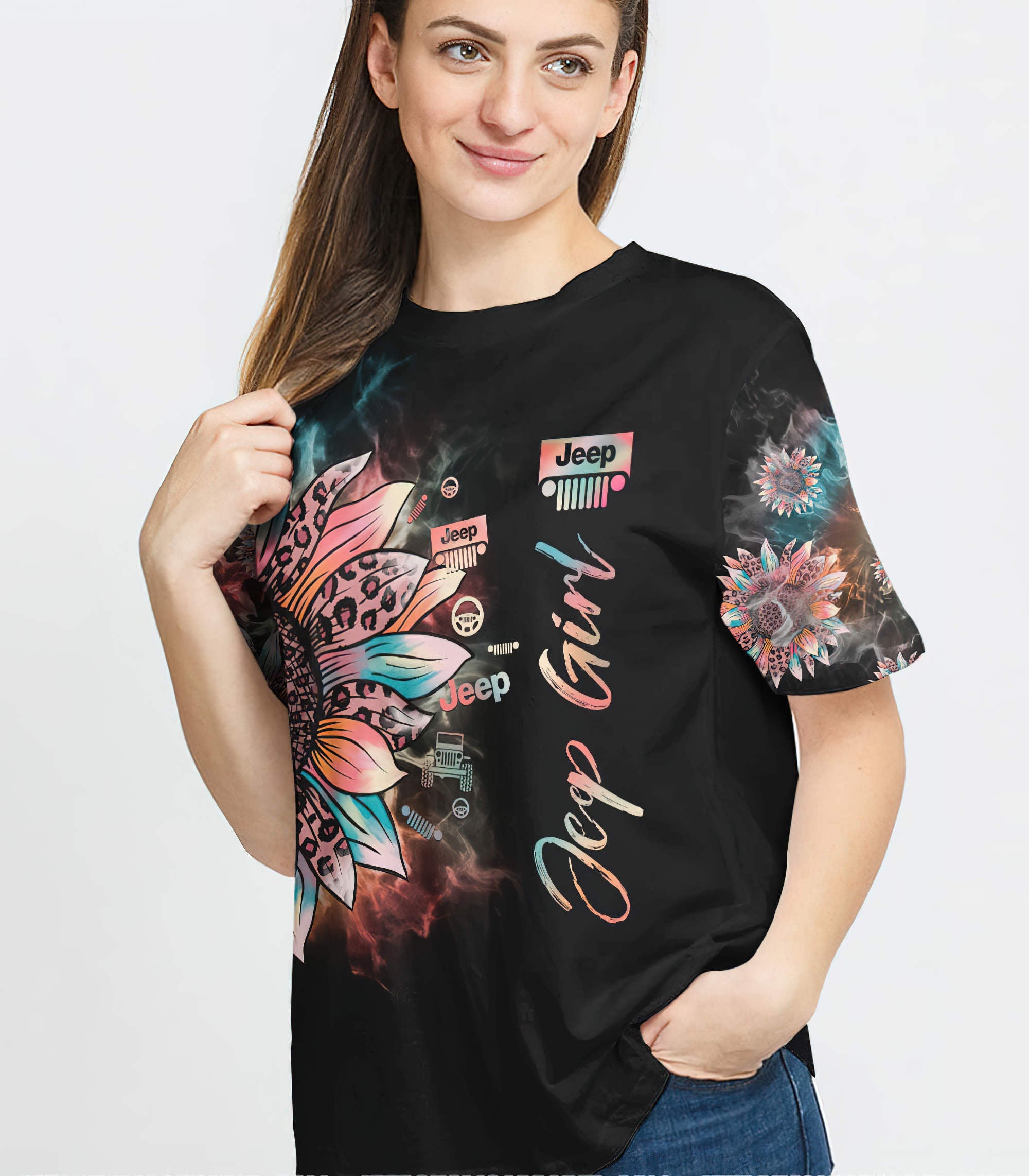 leopard-sunflower-jeep-girl-t-shirt