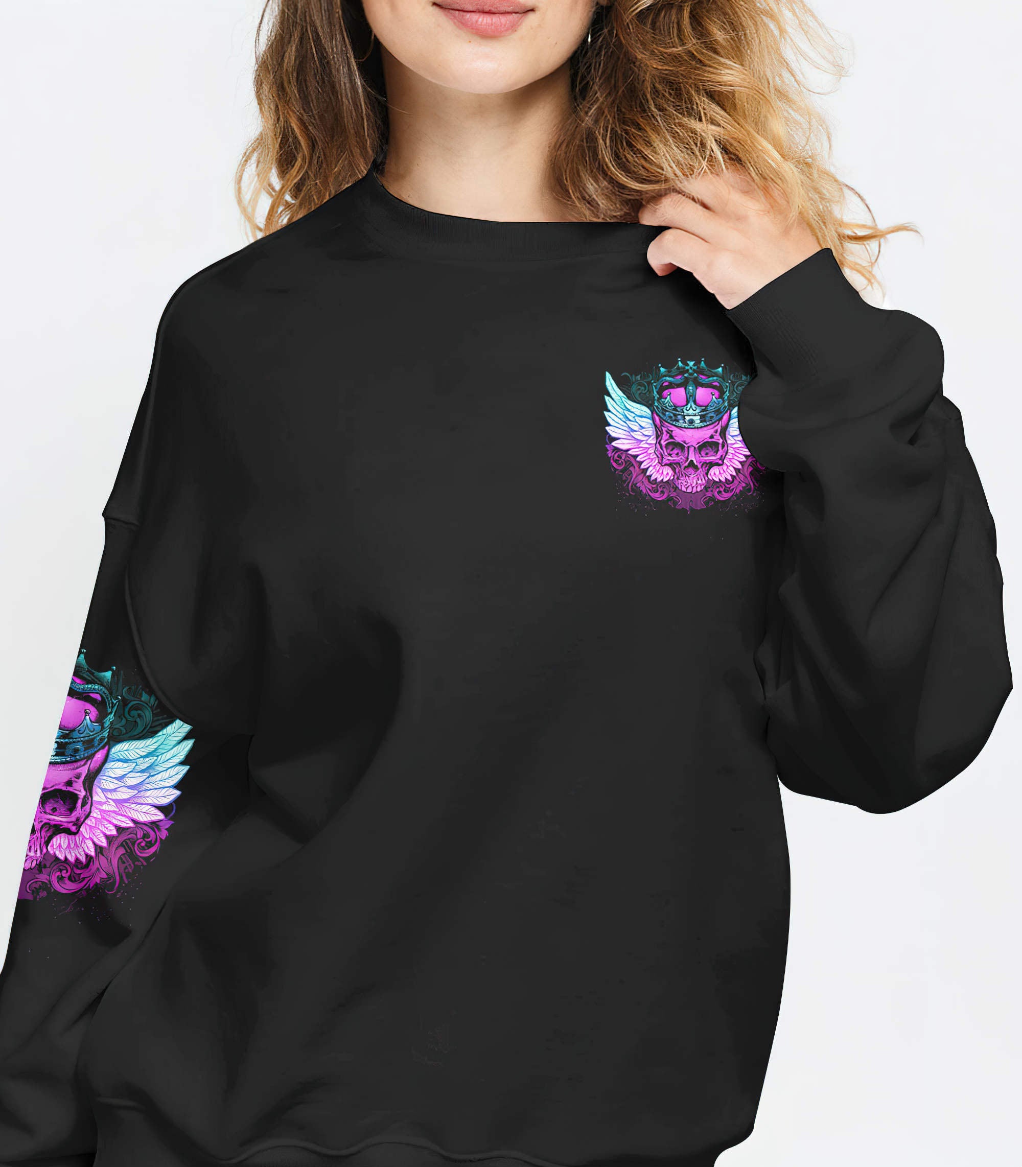 im-fking-queen-skull-wings-all-over-print-sweatshirt