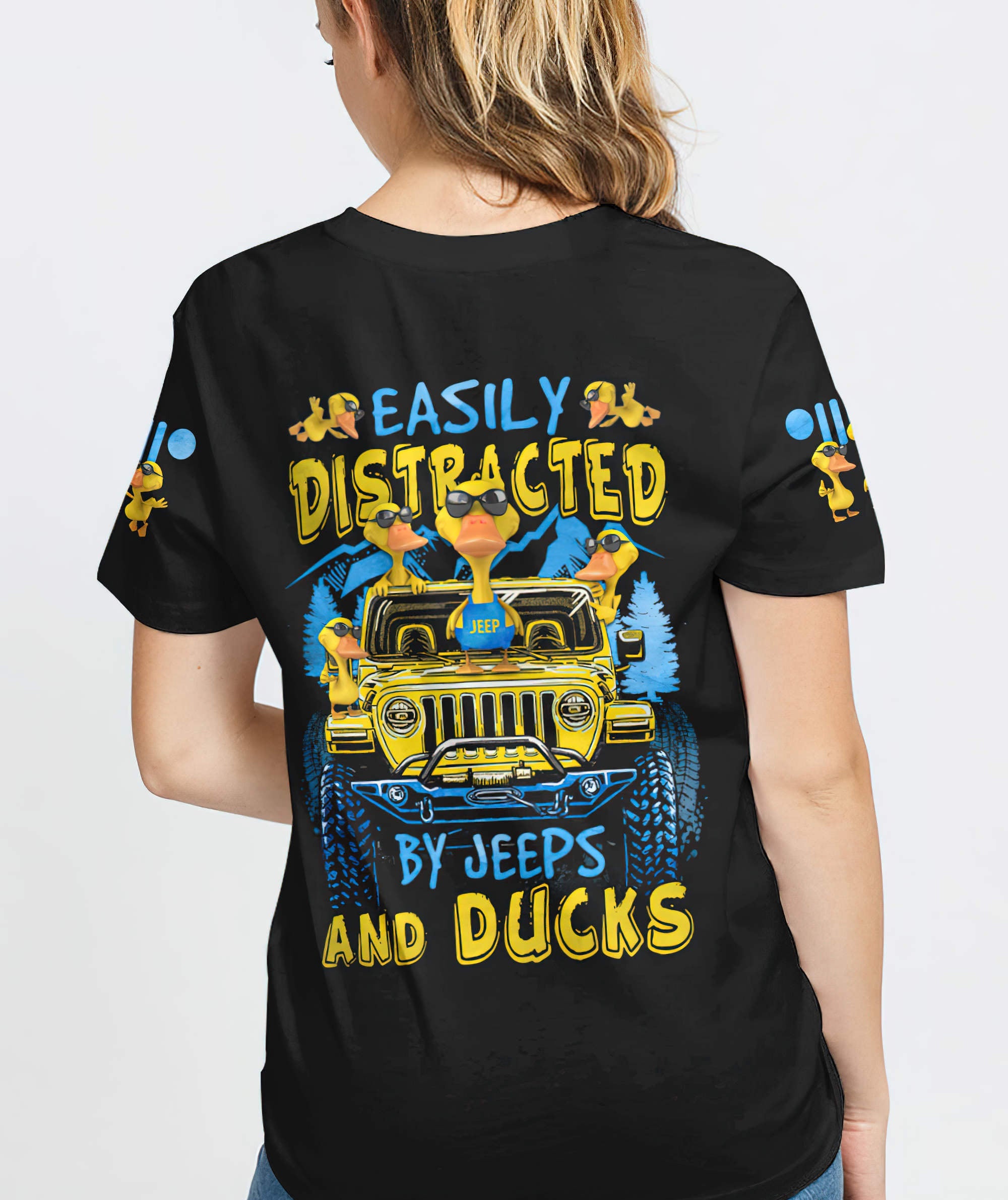 easily-distracted-by-jeeps-and-ducks-t-shirt