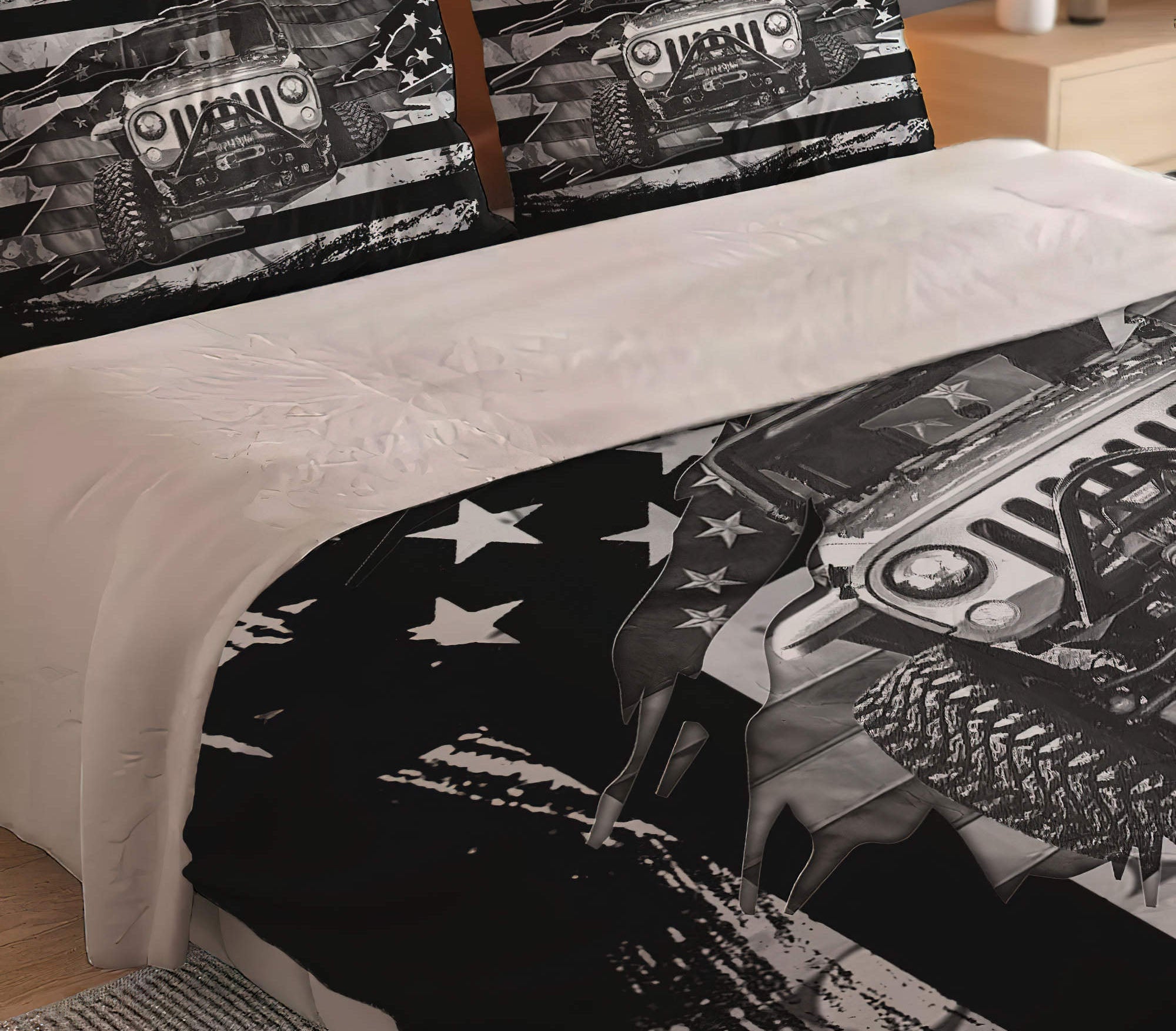 jeep-scratch-flag-bedding-set