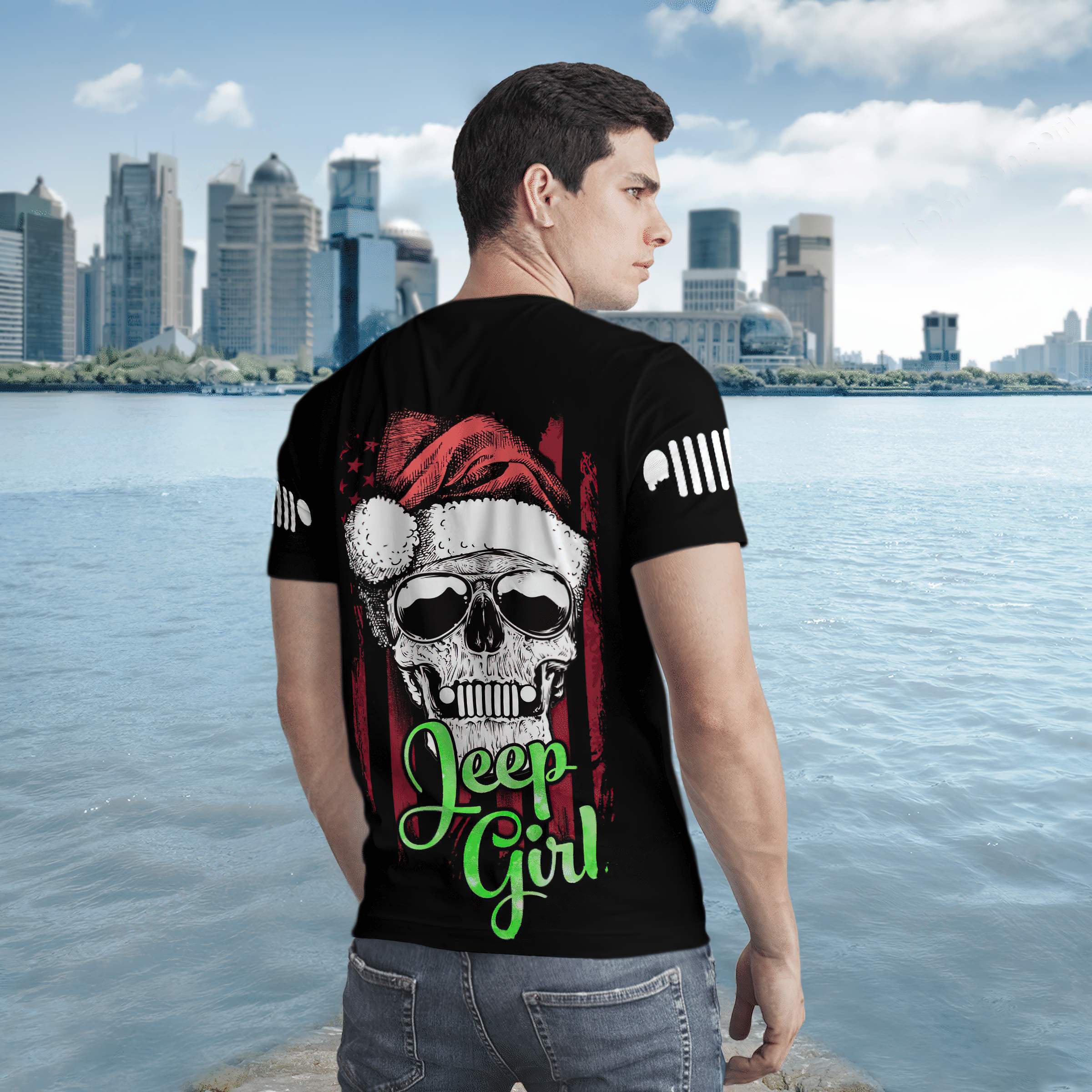 skull-jeep-christmas-t-shirt