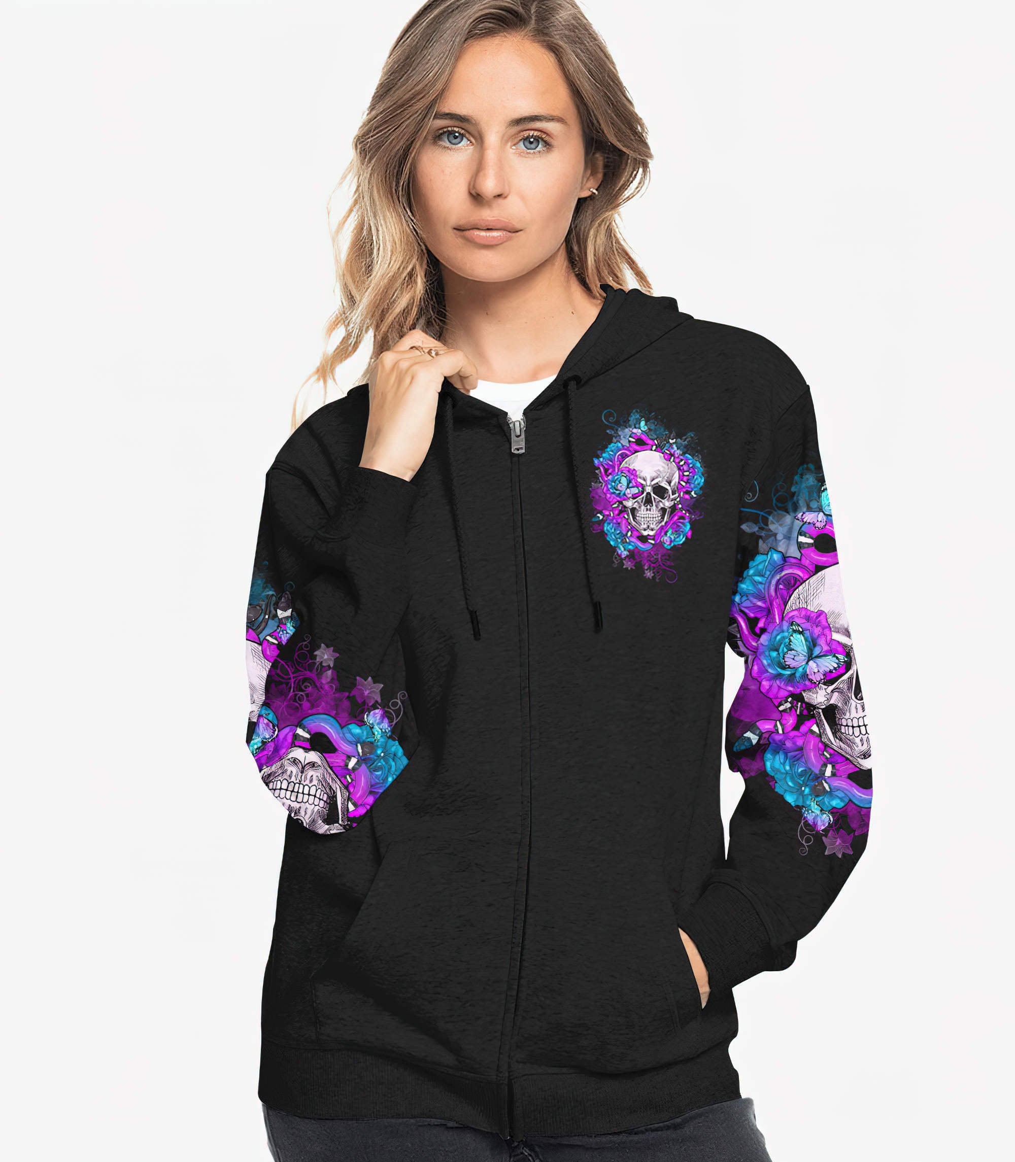 im-the-kind-of-b-flower-skull-all-over-print-hoodie