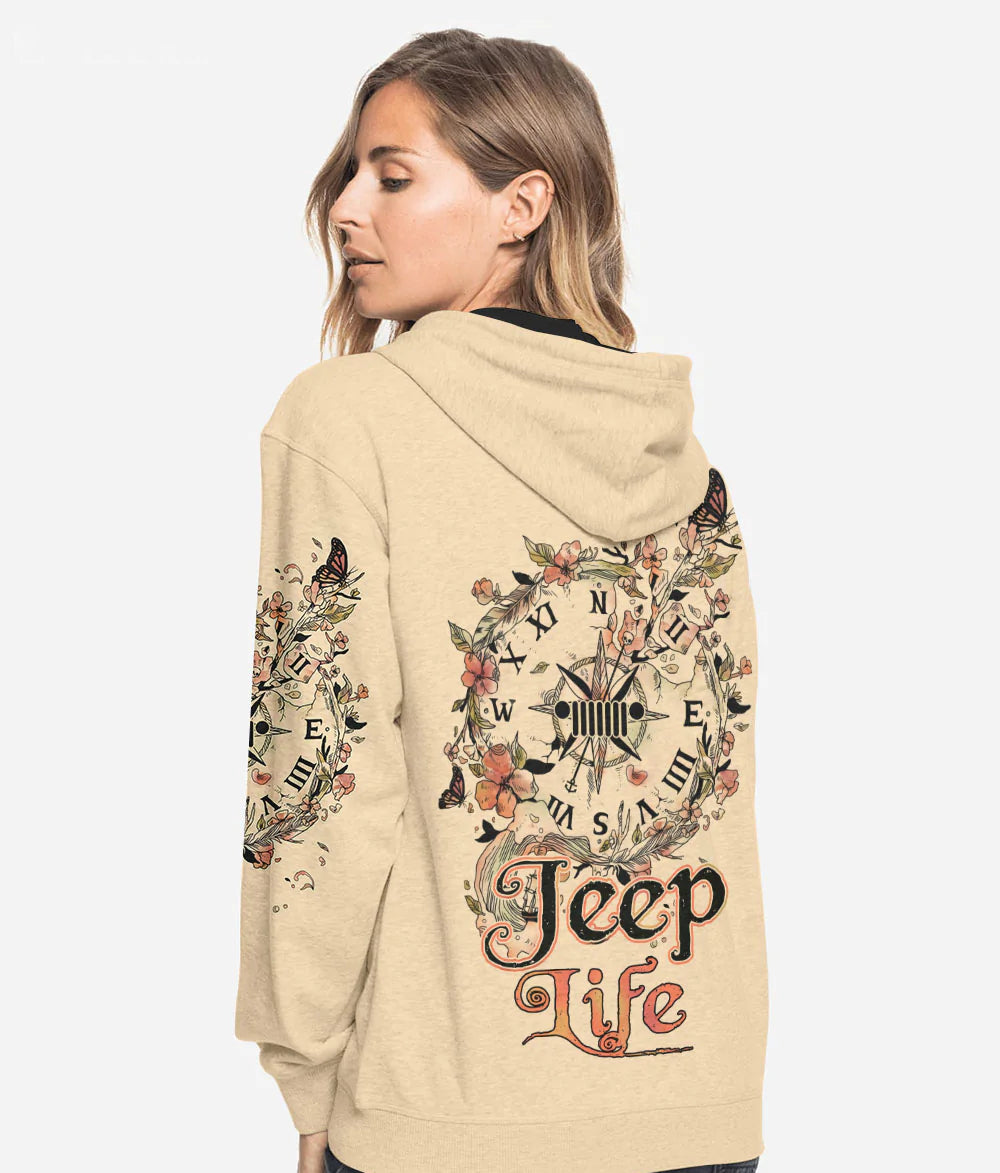 jeep-life-flower-compass-hoodie