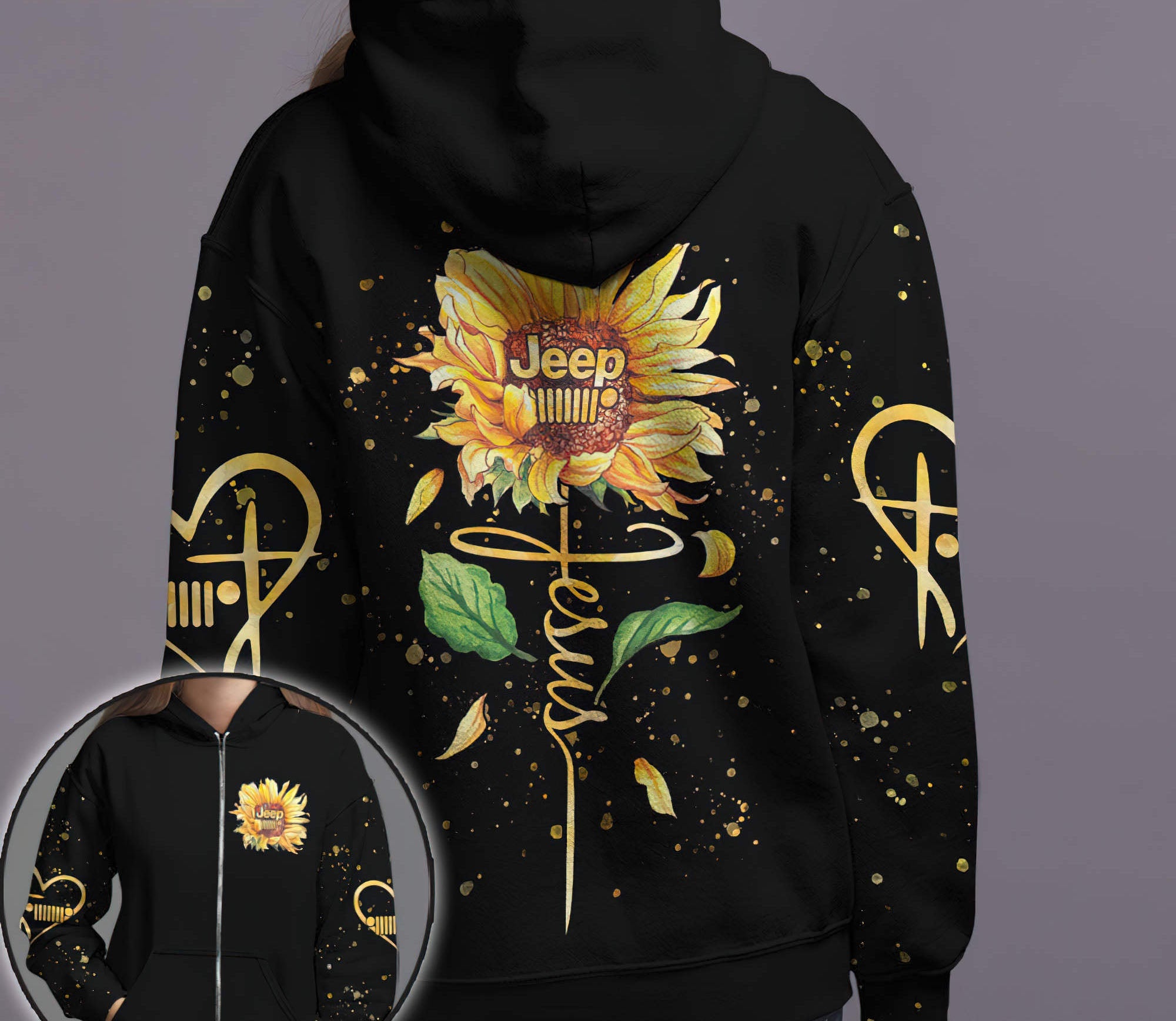 jeep-jesus-sunflower-hoodie