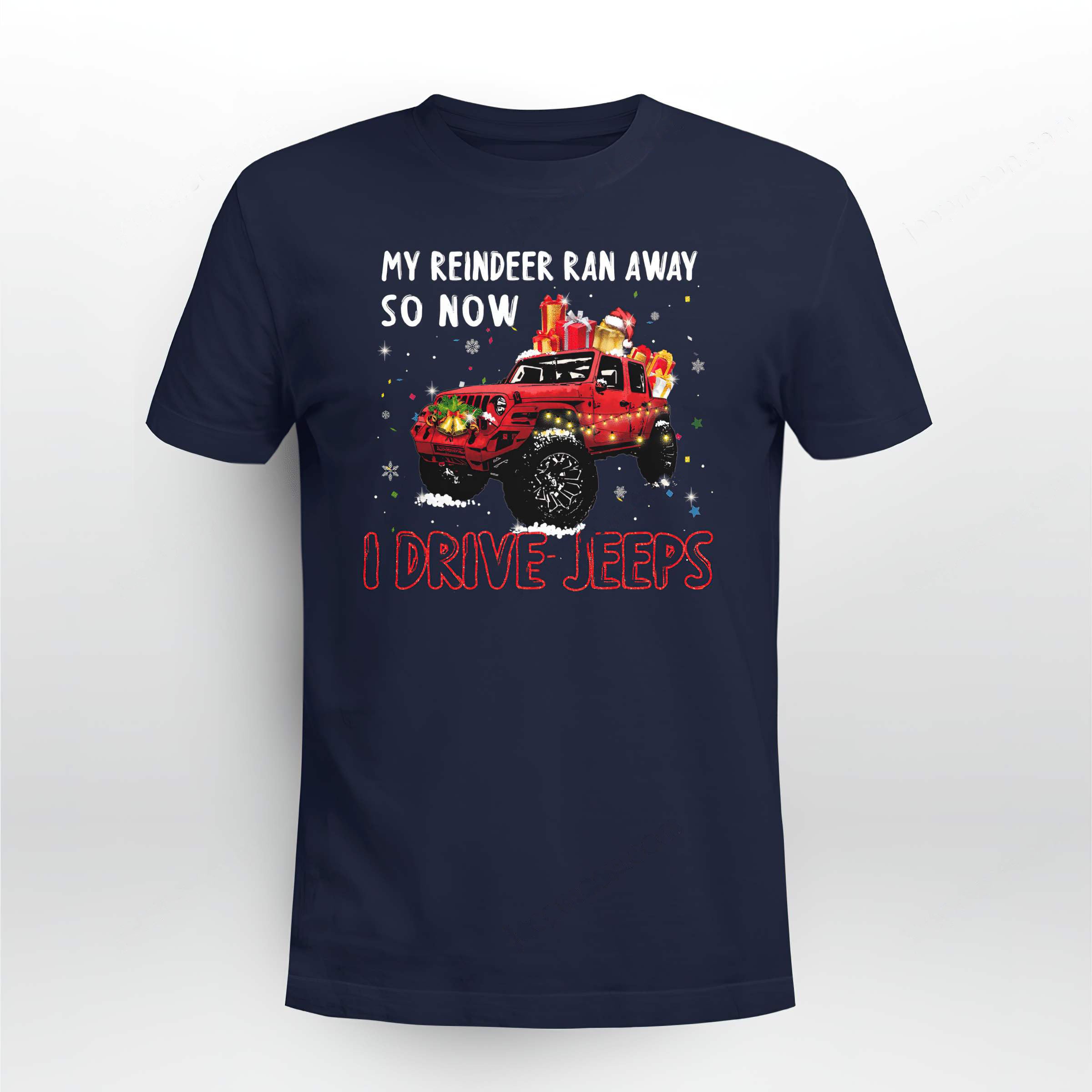 run-away-jeep-christmas-t-shirt