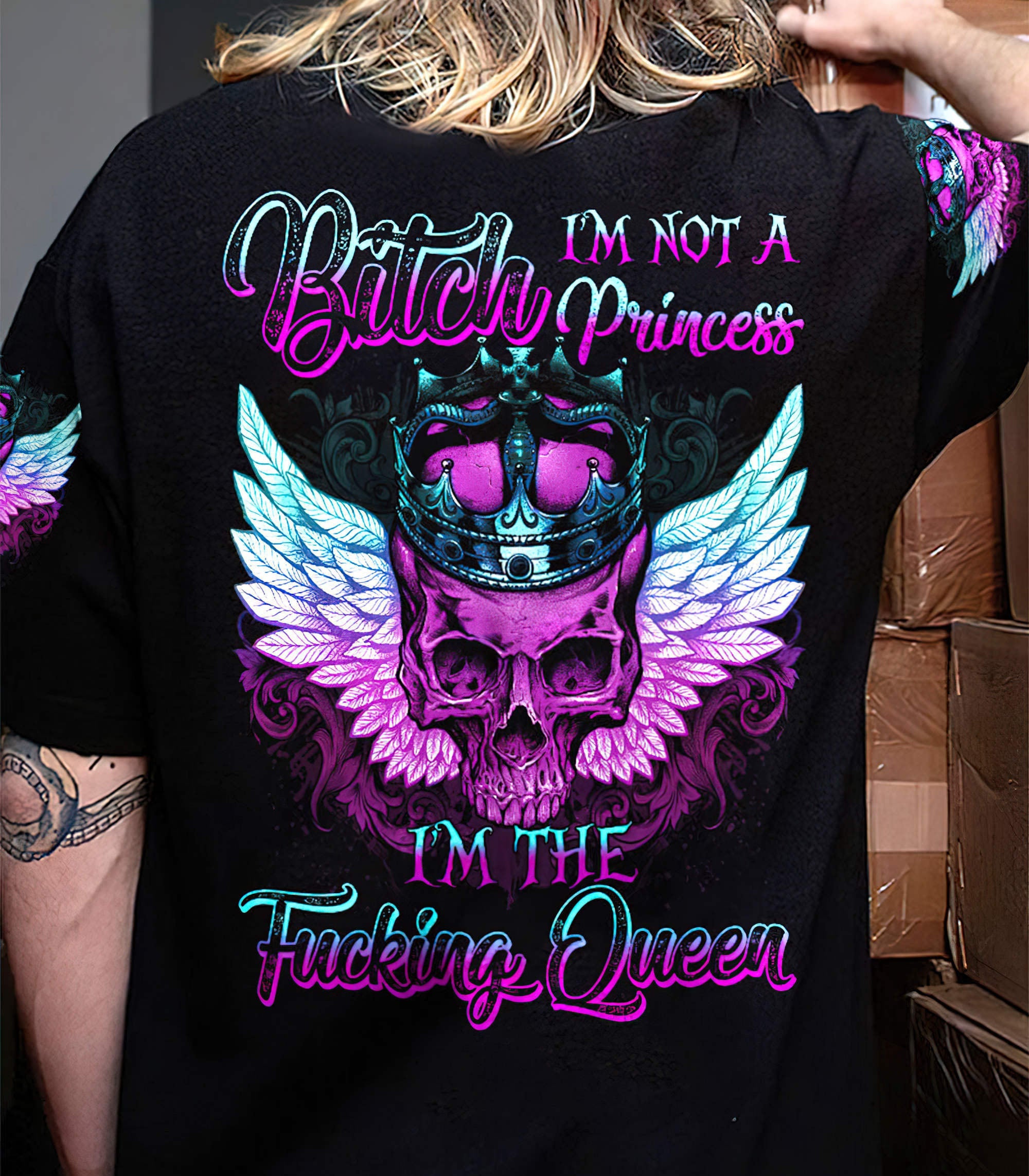 im-fking-queen-skull-wings-all-over-print-t-shirt