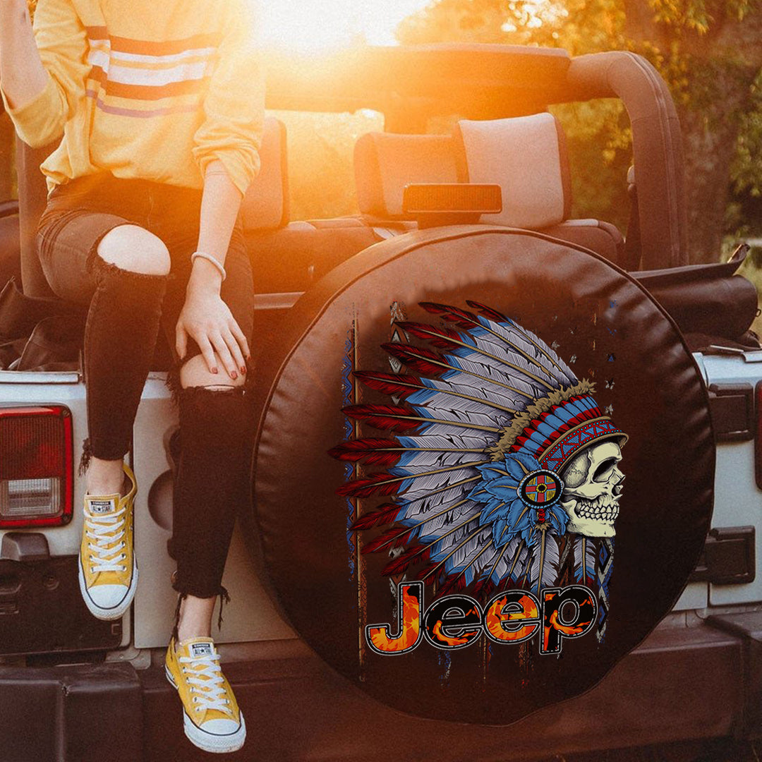 native-american-skull-jeep-spare-tire-cover