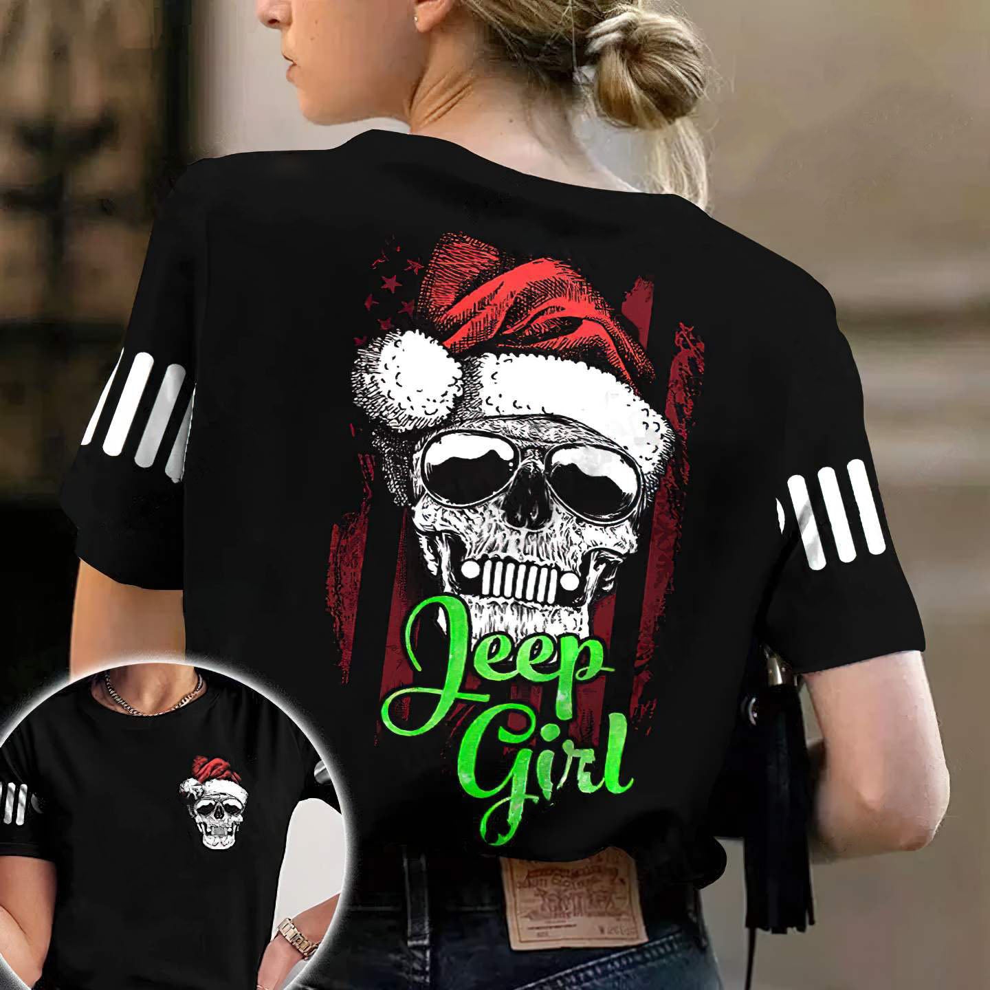 skull-jeep-christmas-t-shirt