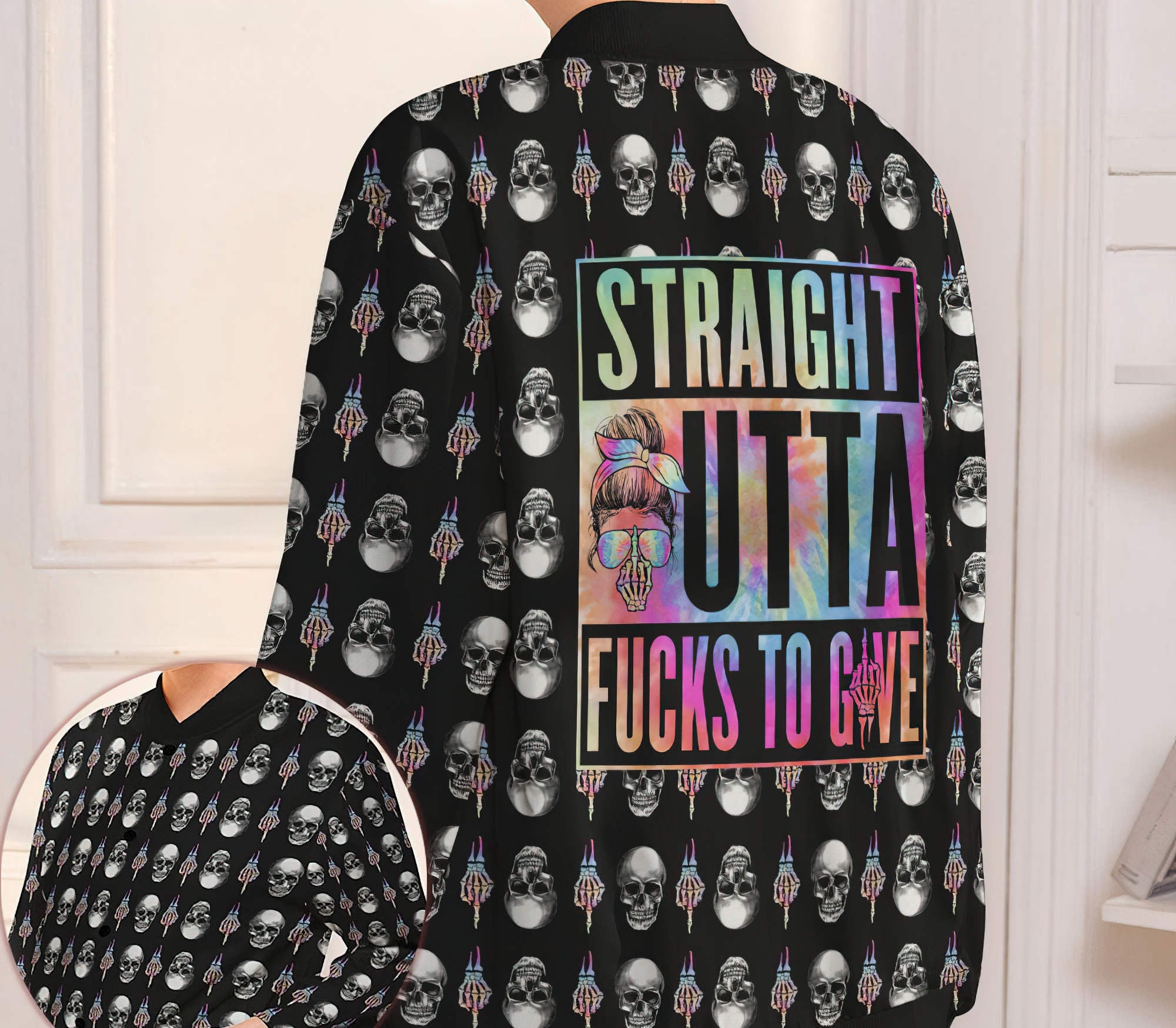 Straight Outta Skull Bomber Jacket