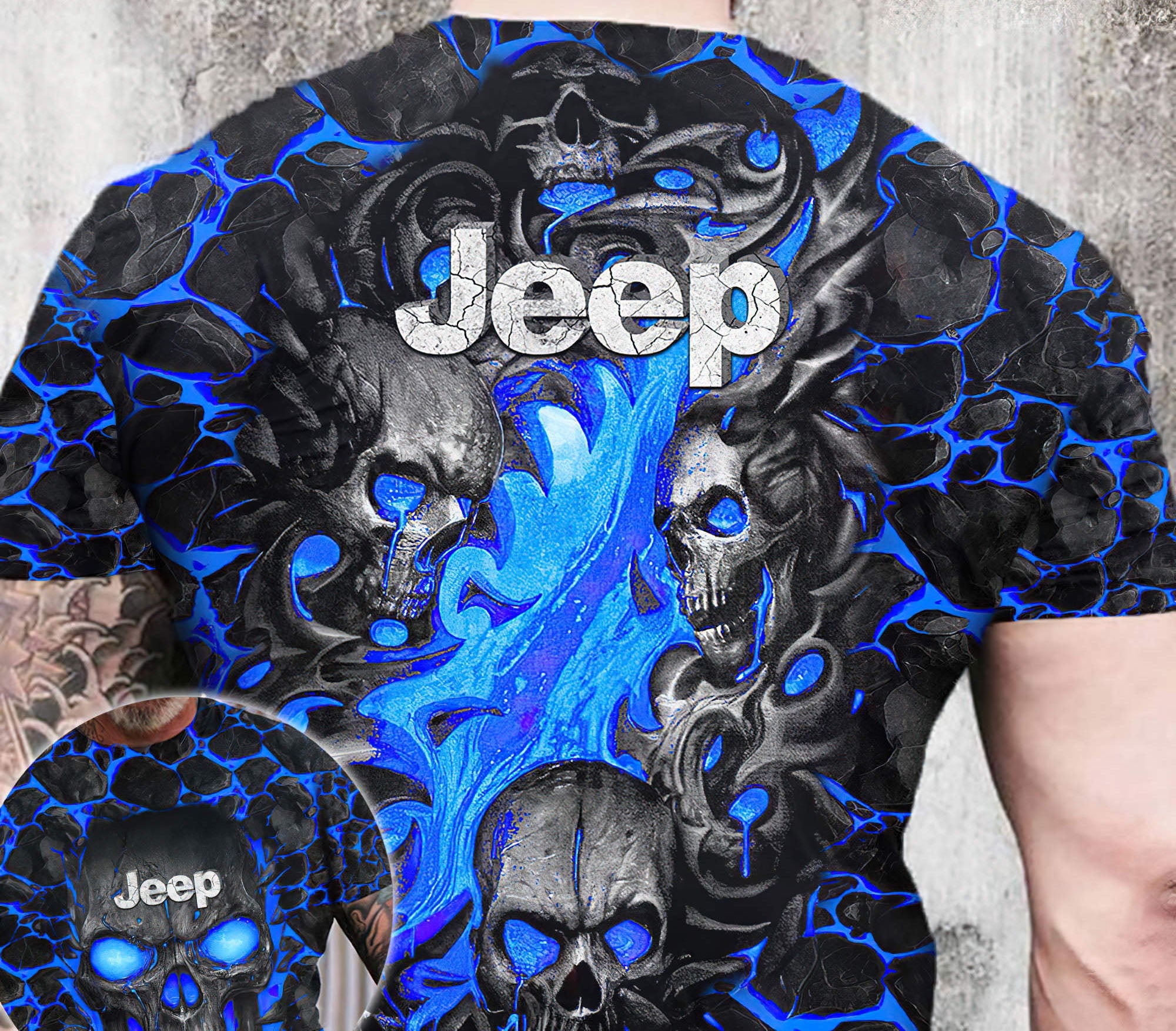 jeep-skull-fire-2-t-shirt