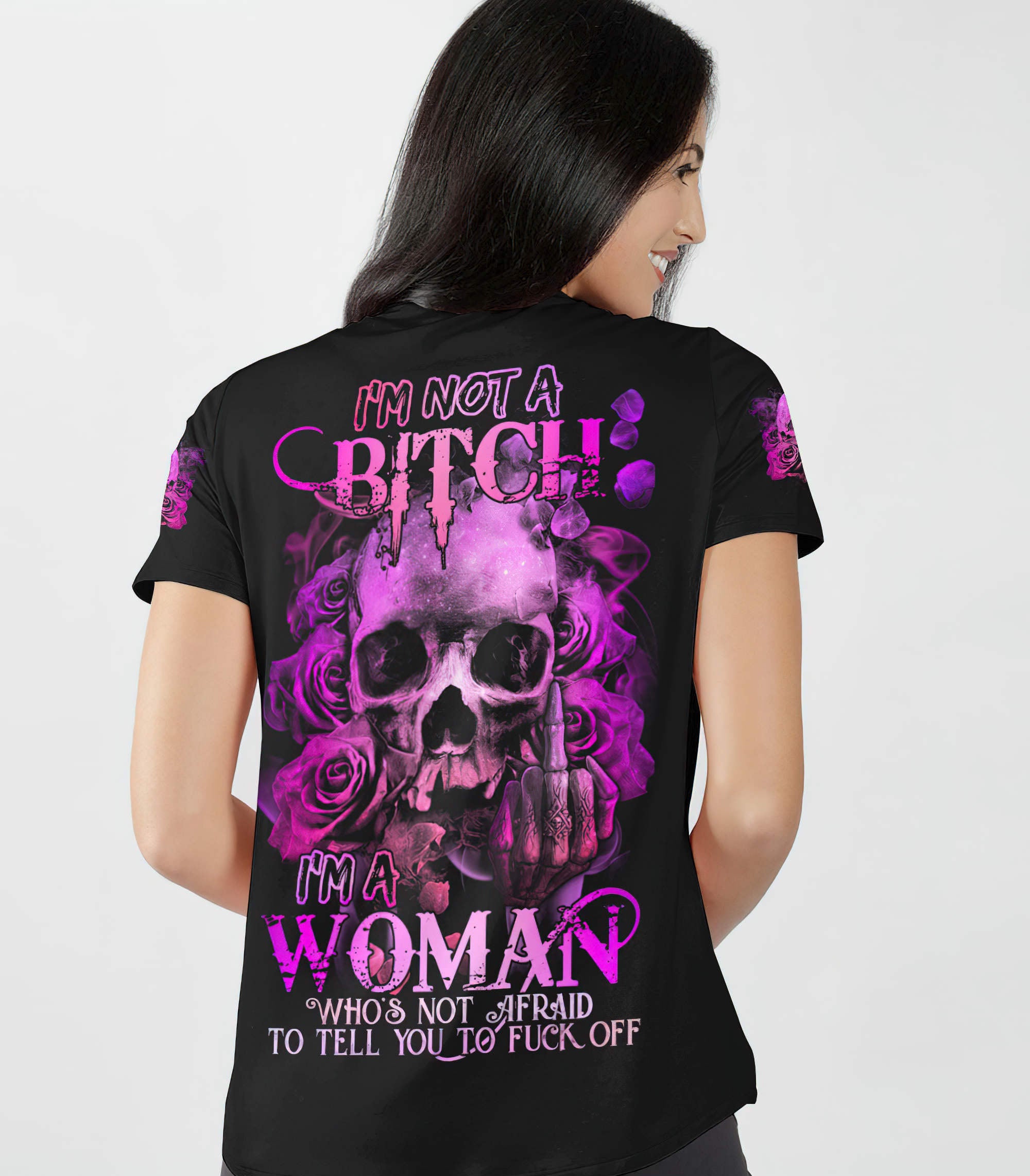 im-not-a-b-skull-rose-all-over-print-women-v-neck-t-shirt