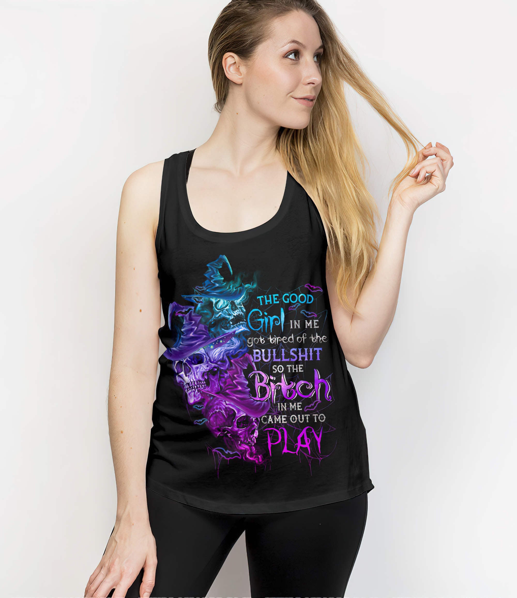 the-good-girl-in-me-got-tired-skull-witch-halloween-all-over-print-tank-top