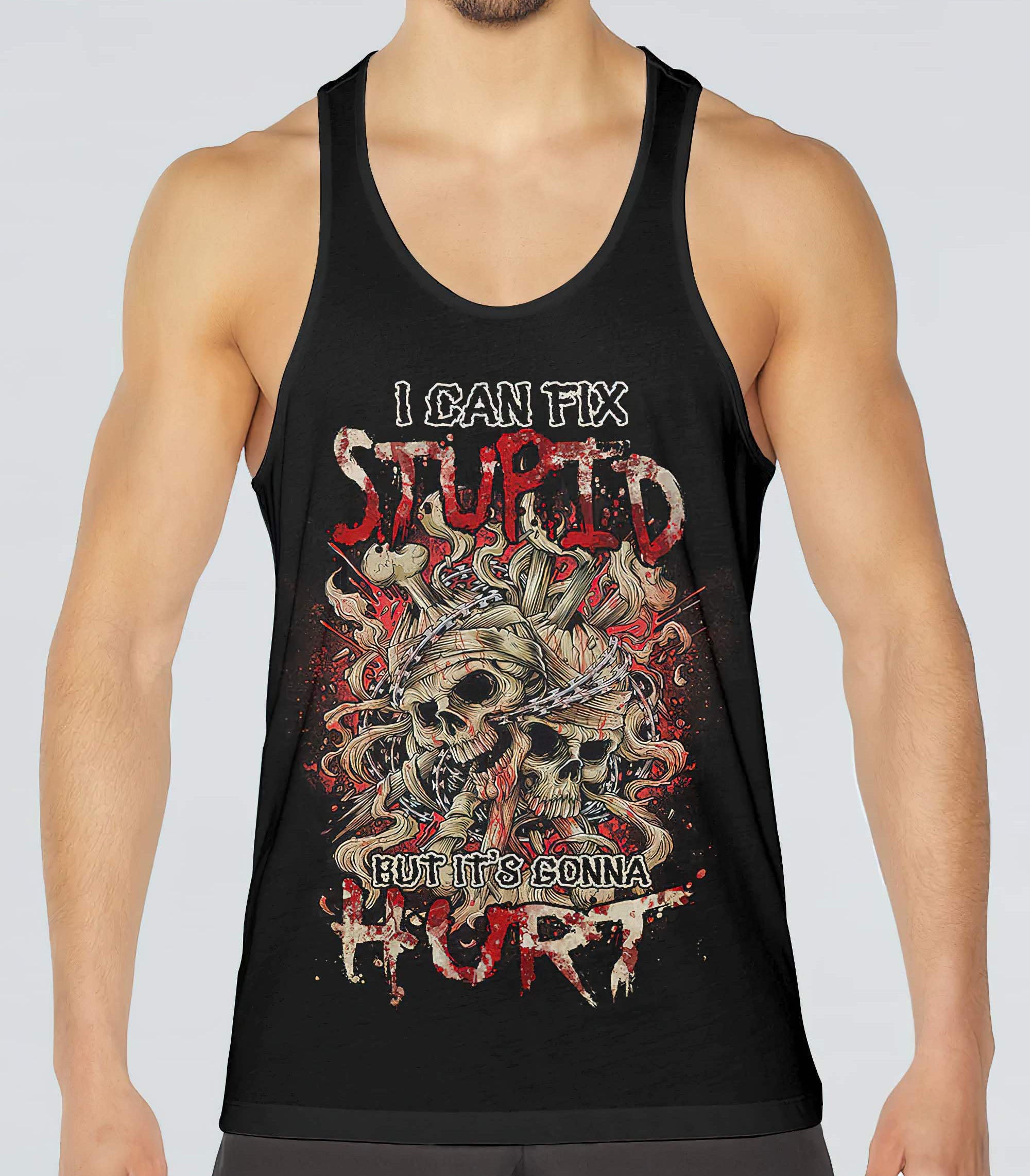 i-can-fix-stupid-skull-bones-blood-all-over-print-tank-top