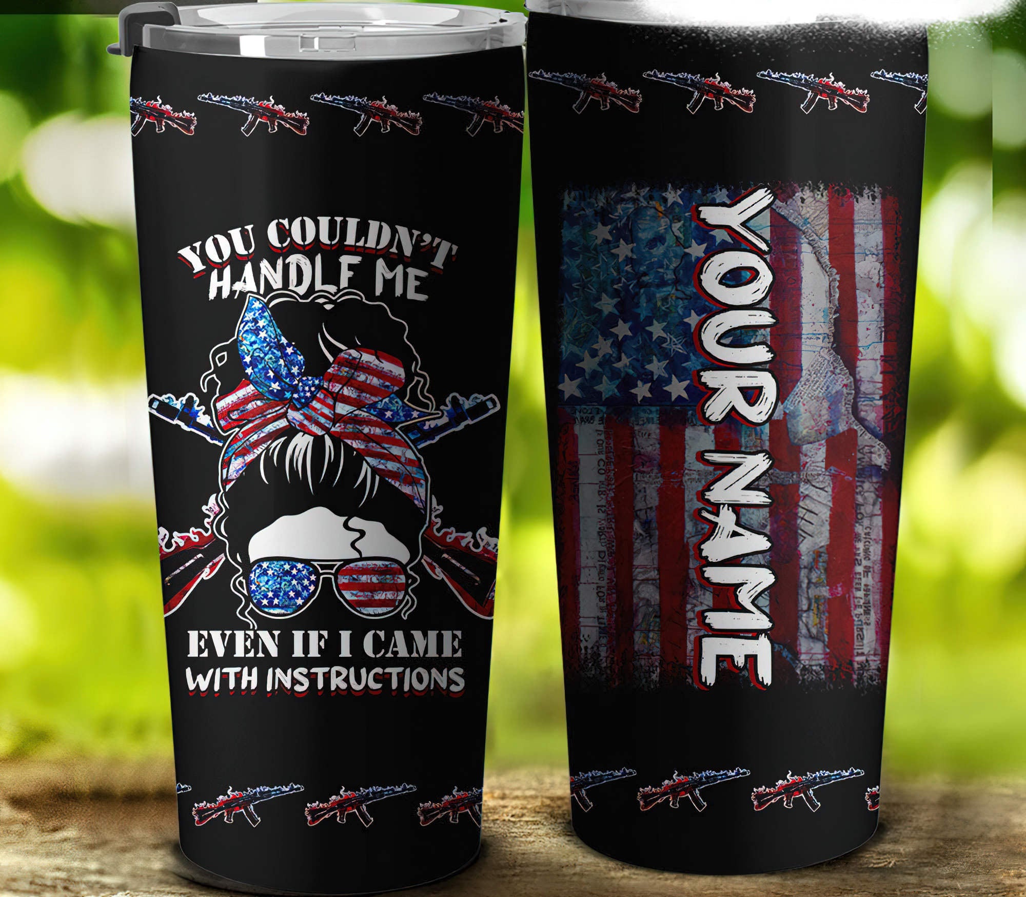 Personalized You Couldn't Handle Me Skull Tumbler Tumbler