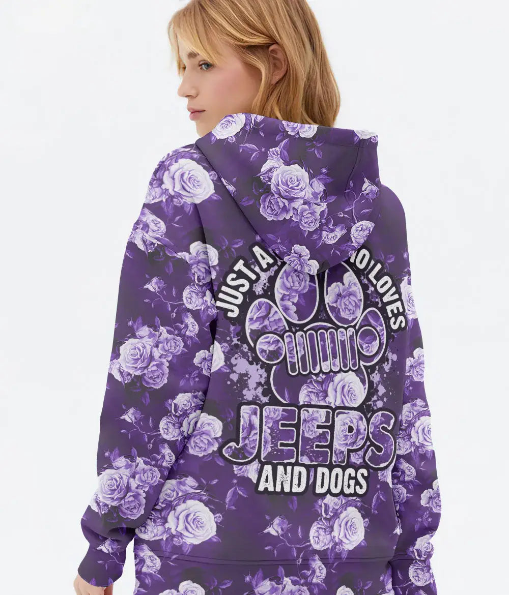 just-a-girl-who-loves-jeeps-and-dogs-floral-hoodie