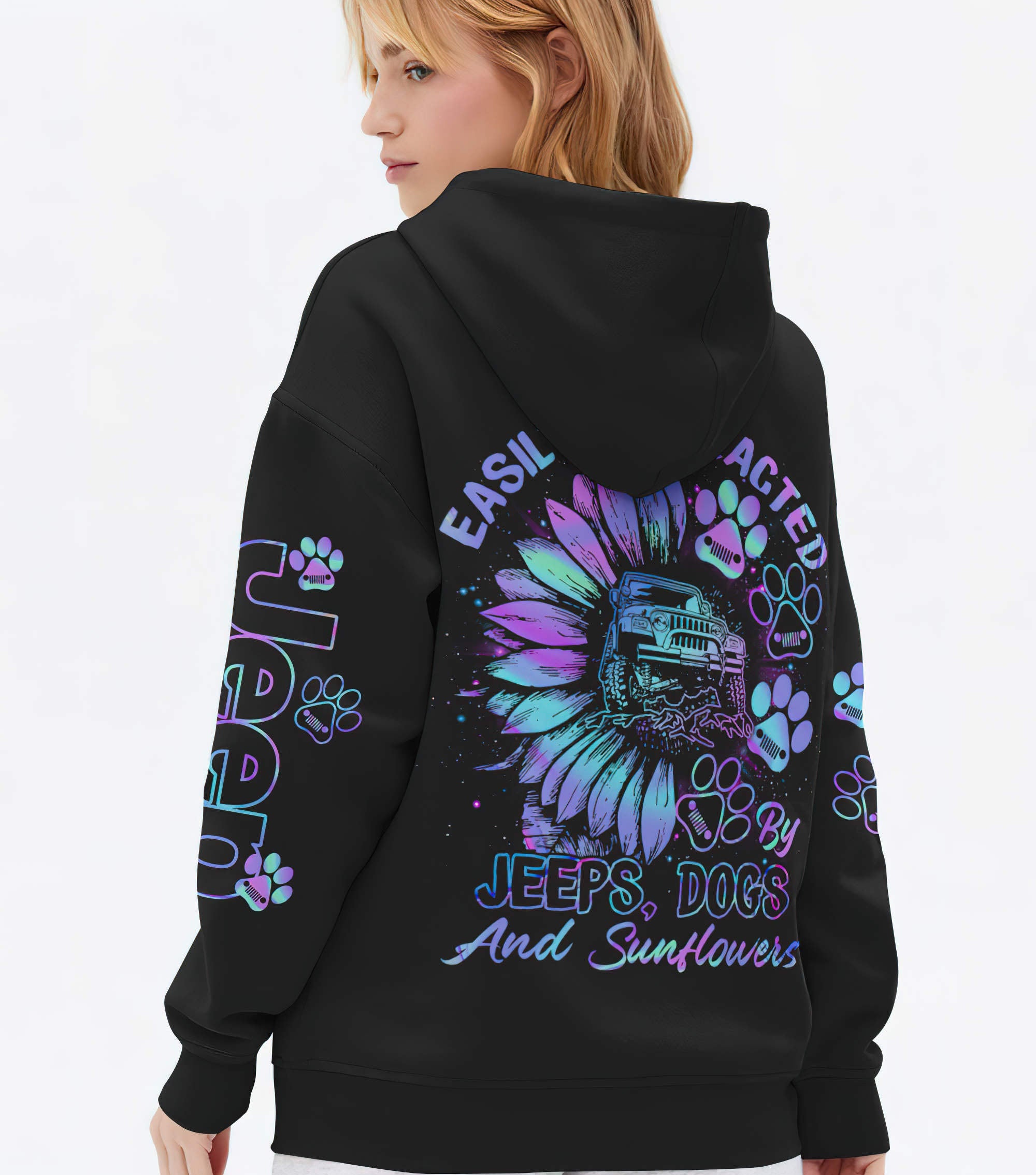 jeep-sunflower-dog-paw-holo-hoodie